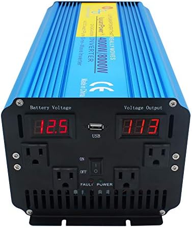 Inversor Cantonape 4000 Watts 12V - 110V LED -Azul - Image 4