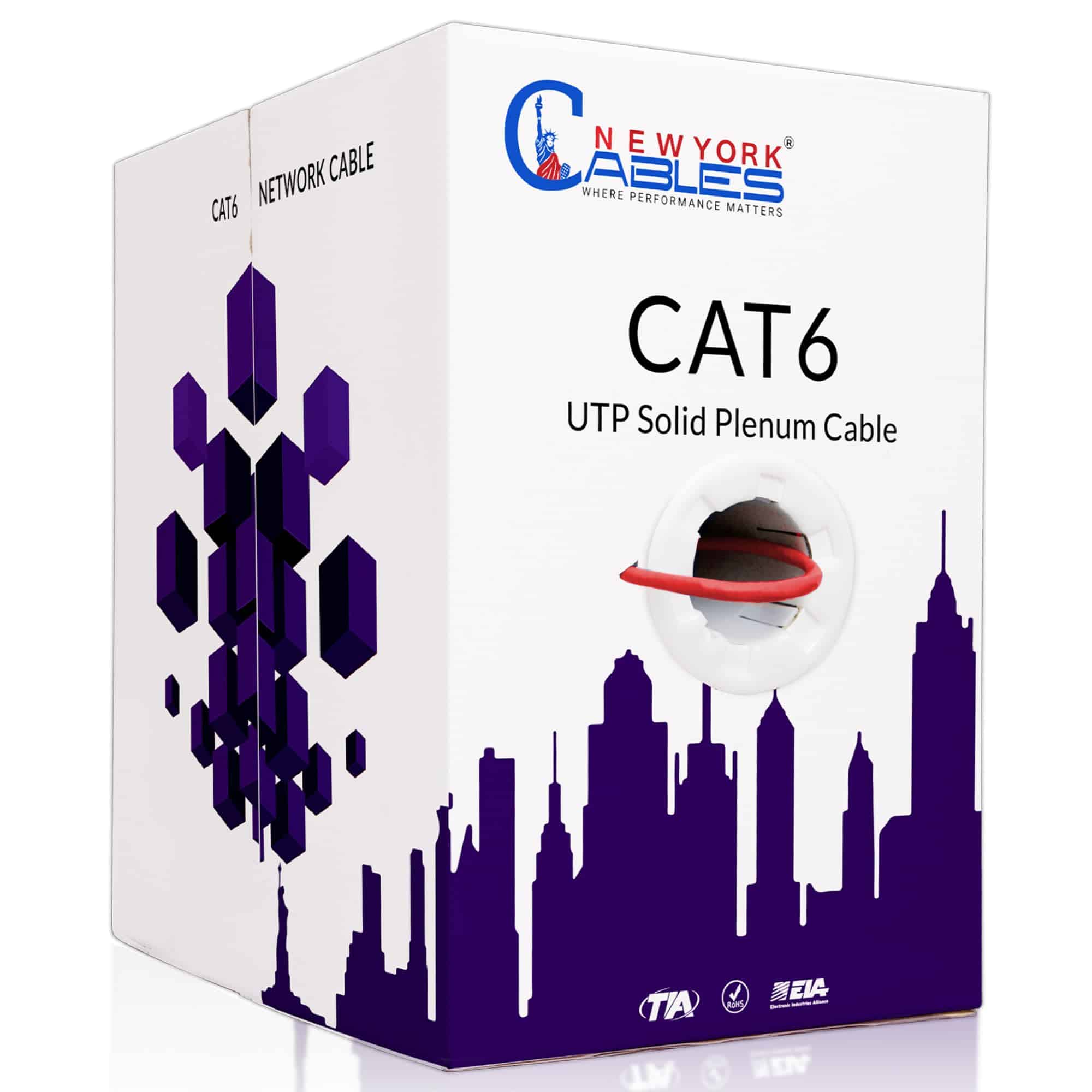 NewYork Cables | Cable Plenum CAT6 1000ft (CMP) | UTP,