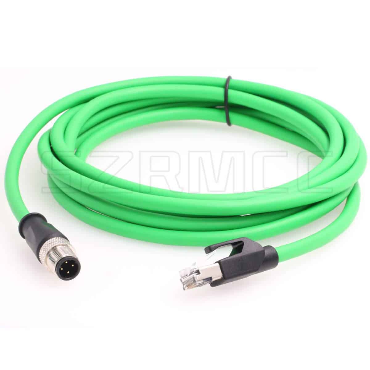 Cable Ethernet Szrmcc M12 D-code De 4 Pines Macho A