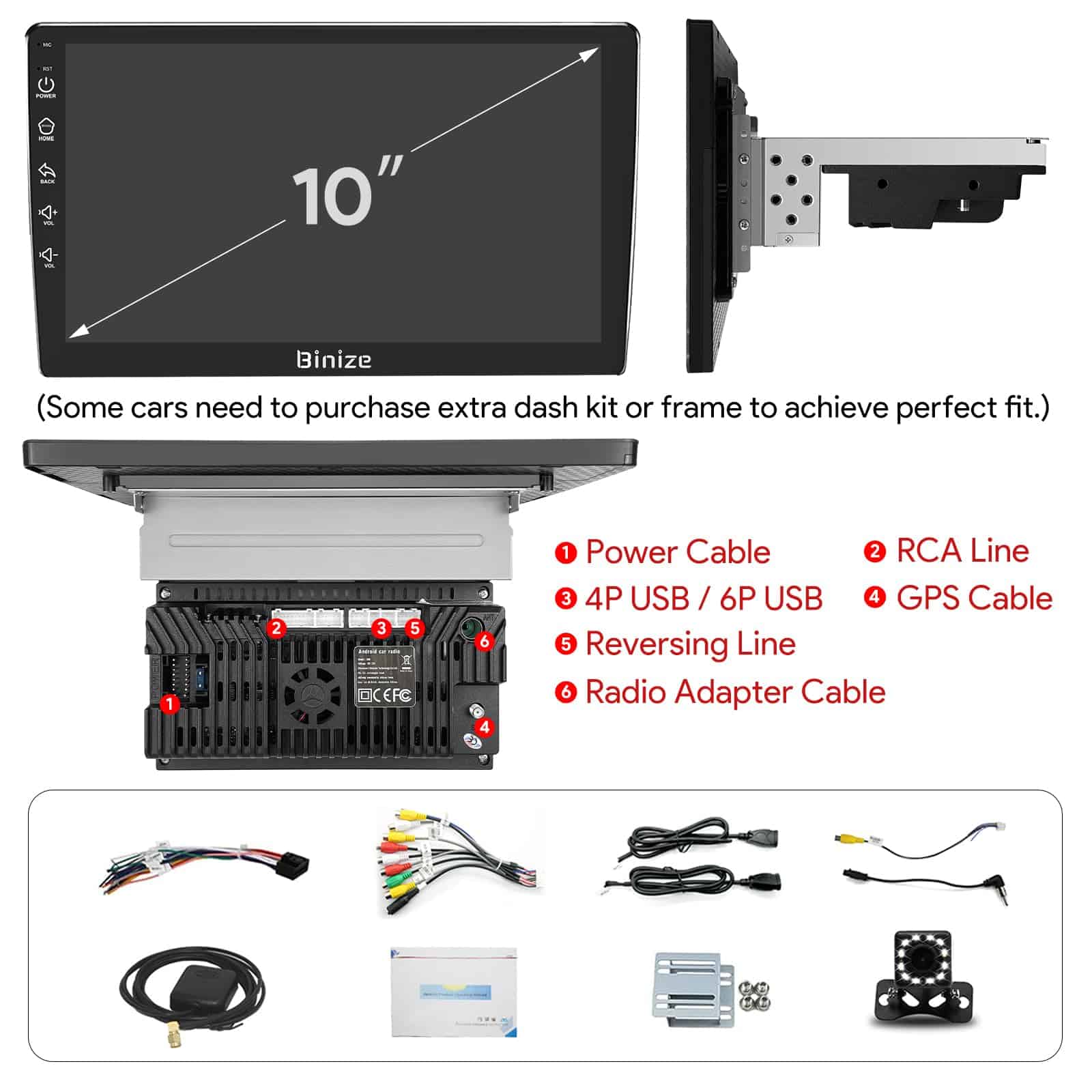 Estéreo para automóvil Binize de sistema Android de 10 - Image 7