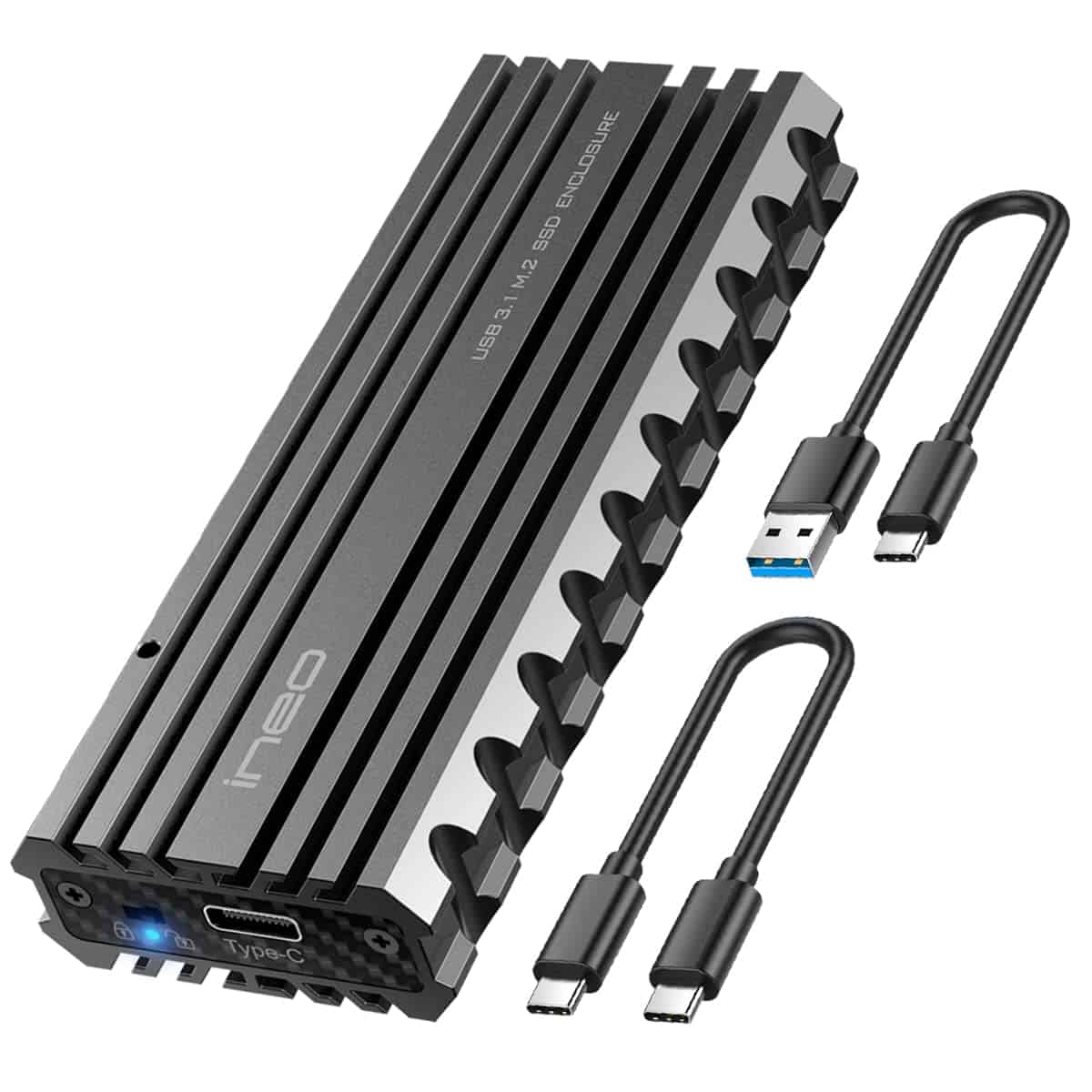ineo M.2 NVMe (PCIe) SSD USB 3.2 Gen 2 Type-C Caja