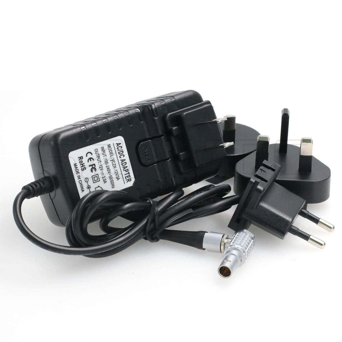 Adaptador de corriente DC de ángulo recto de 2 pines macho - Image 3