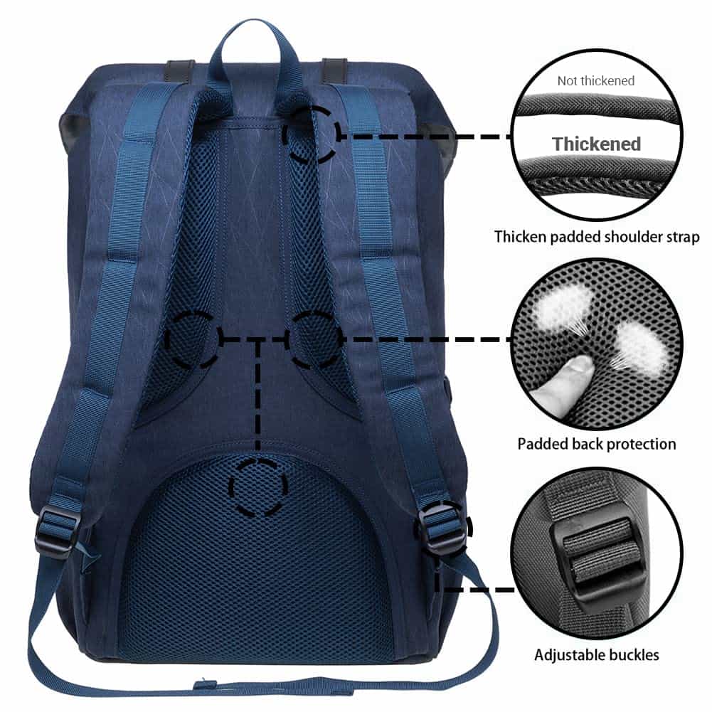 Mochila de Viaje para Laptop KAUKKO, Mochila -Azul - Image 7