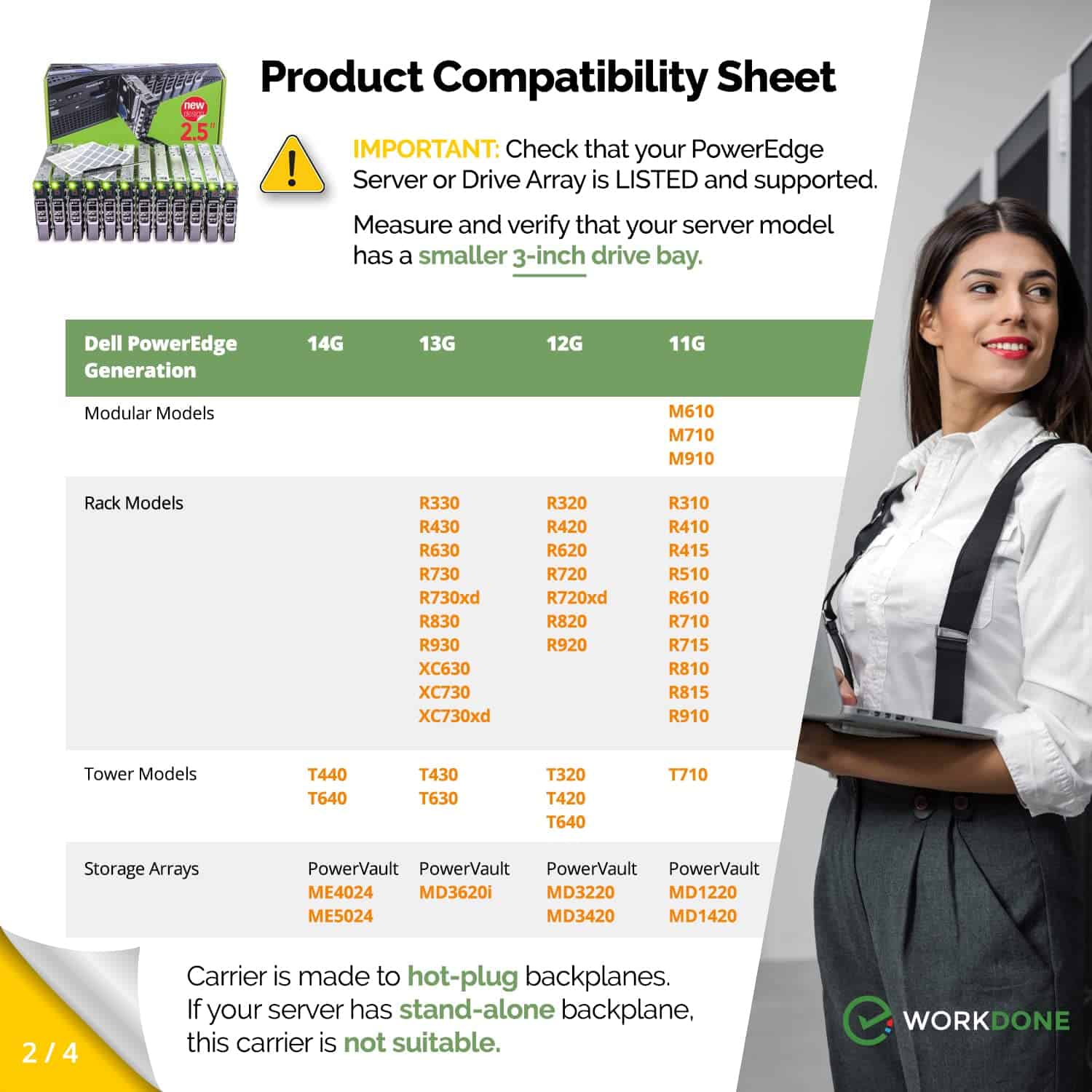 12-Pack 2.5" Drive Caddy - G176J Compatible for Dell - Image 4