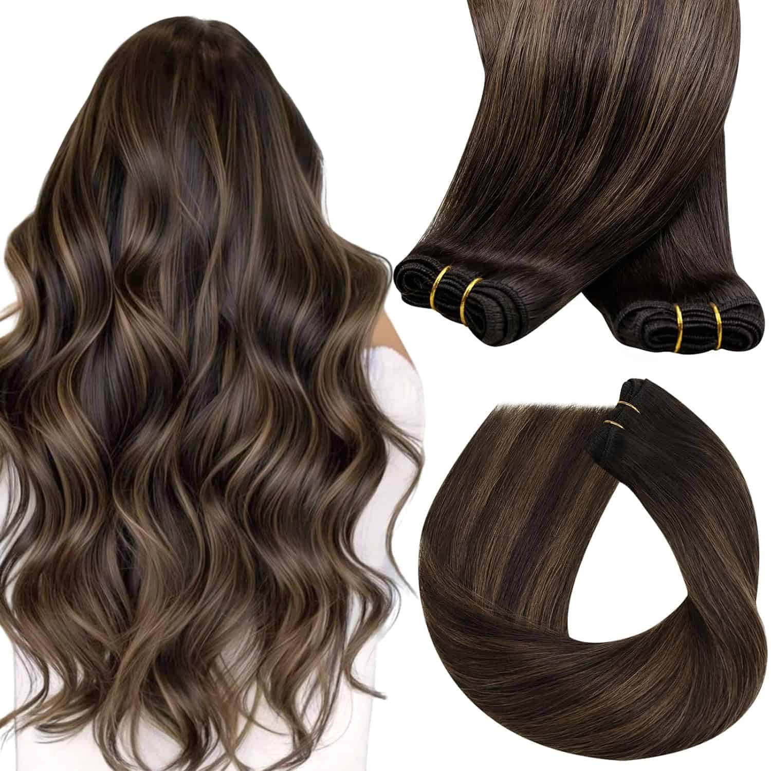 Extensiones de Cabello Cosida Sunny de Cabello Humano Real