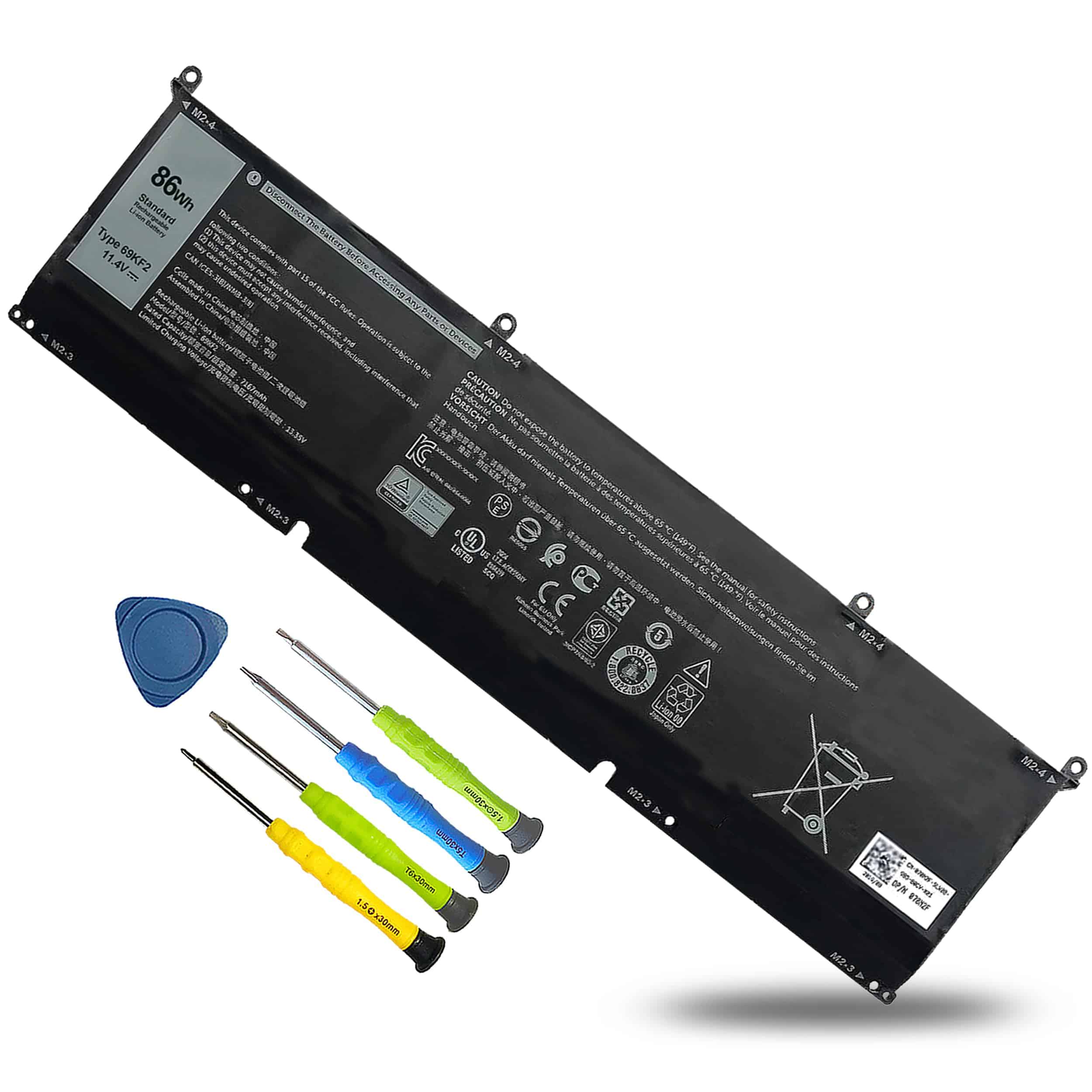 Batería de repuesto BOWEIRUI 69KF2 86Wh para Dell XPS 15