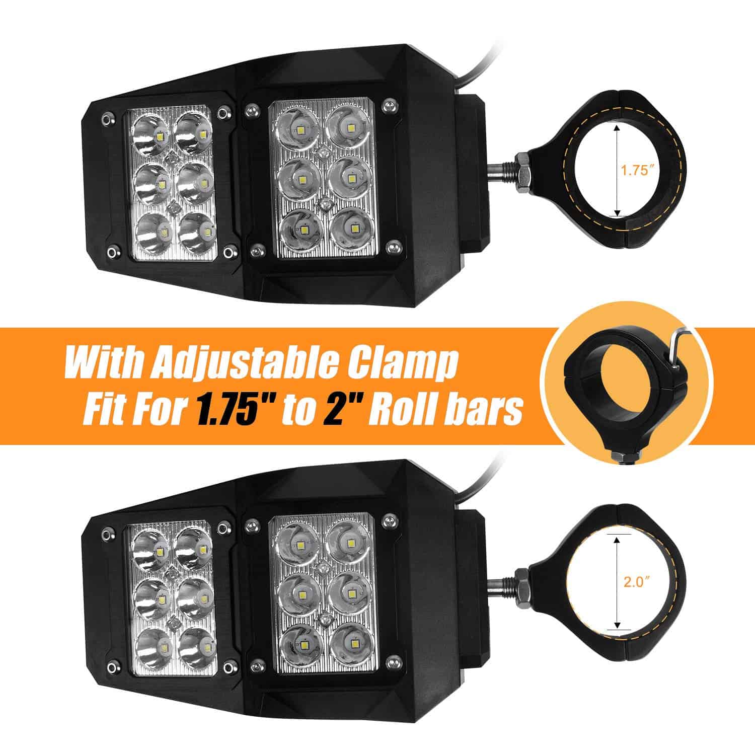 Espejo para UTV Offroad con Luz LED Compatible con Polaris - Imagen 3