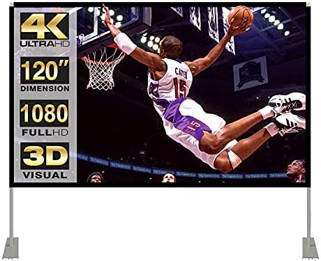 Pantalla para Proyector HOIN 120'' 4K HD Plegable -Negro