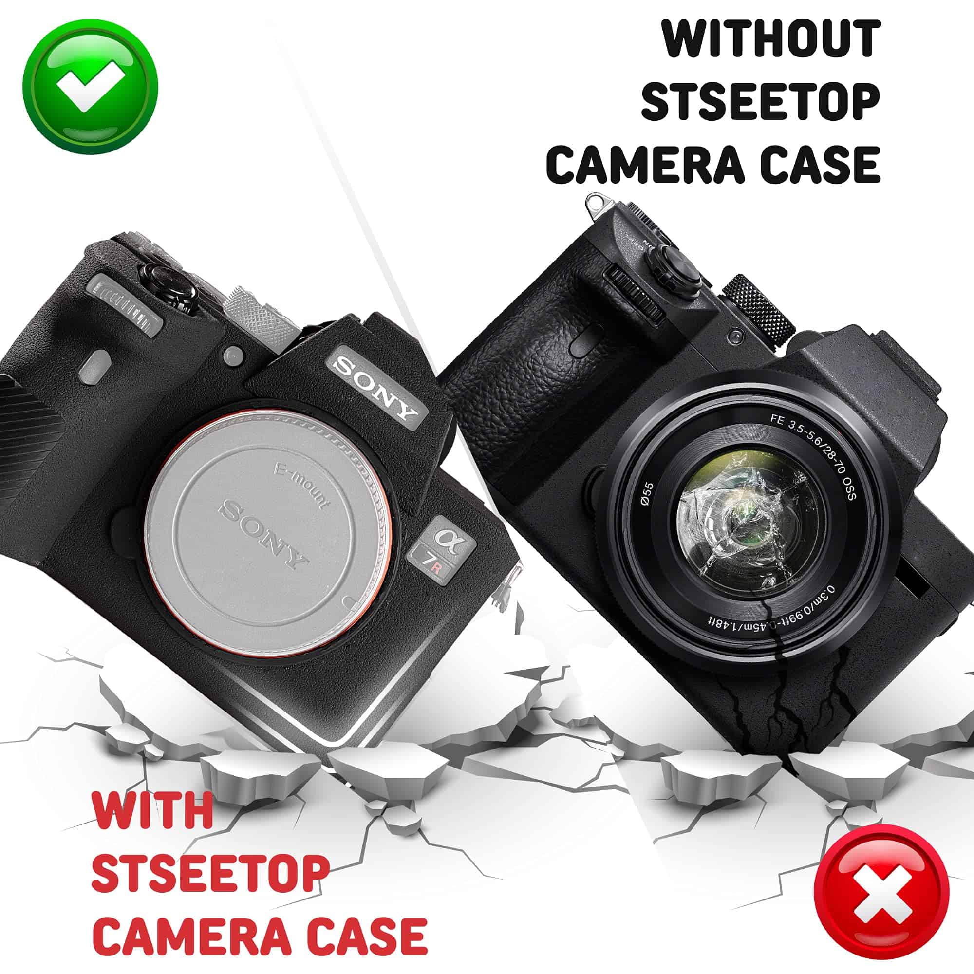 Funda de cámara profesional de silicona desmontable - Image 6