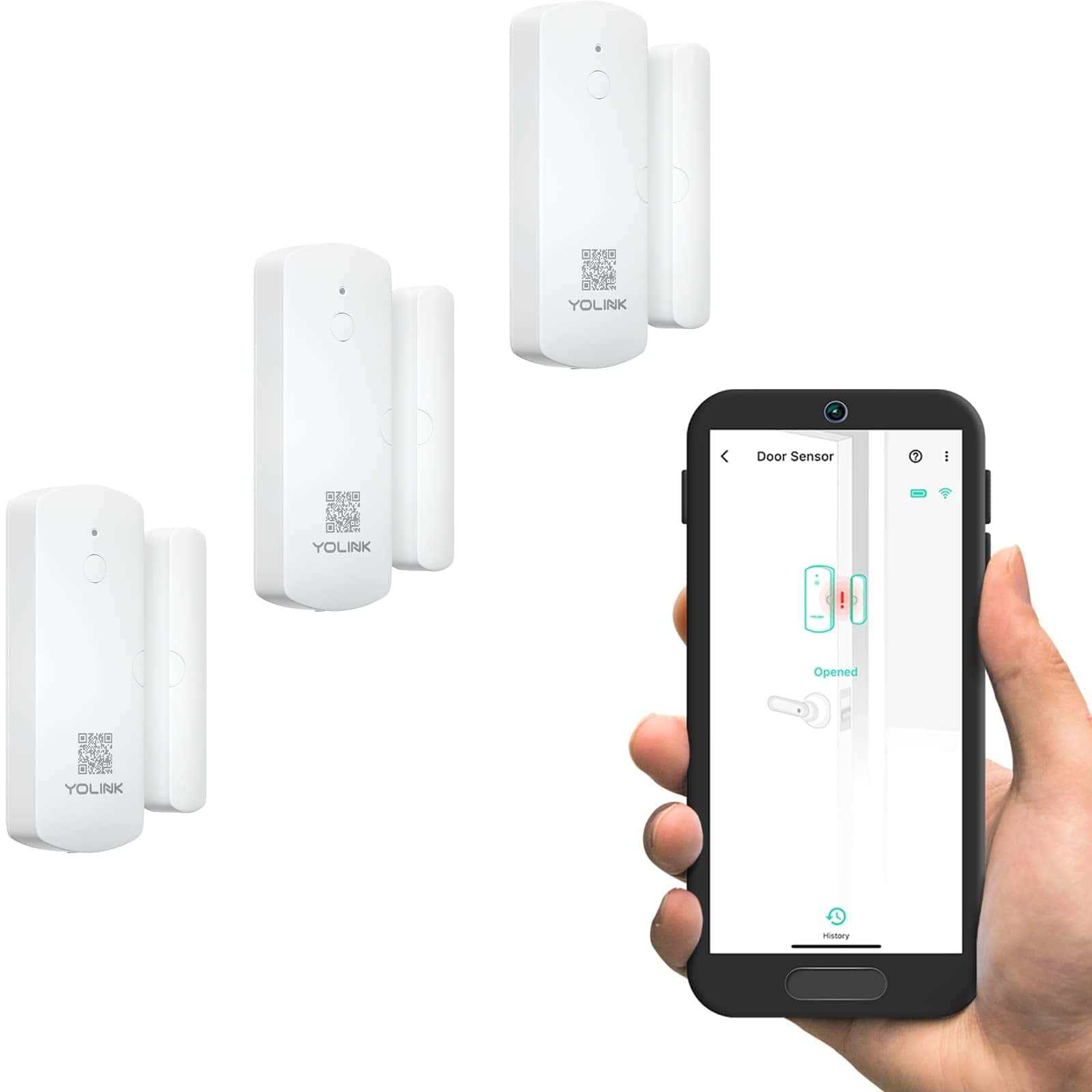 YoLink Sensor inteligente de puerta y ventana LoRa de 3