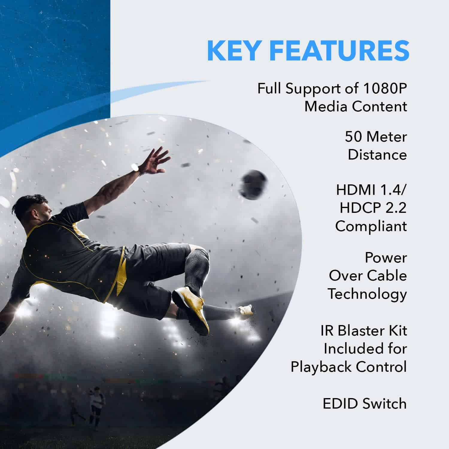 Extensor HDMI 4K sobre Ethernet CAT5/CAT6/CAT7 de OREI, con - Image 9