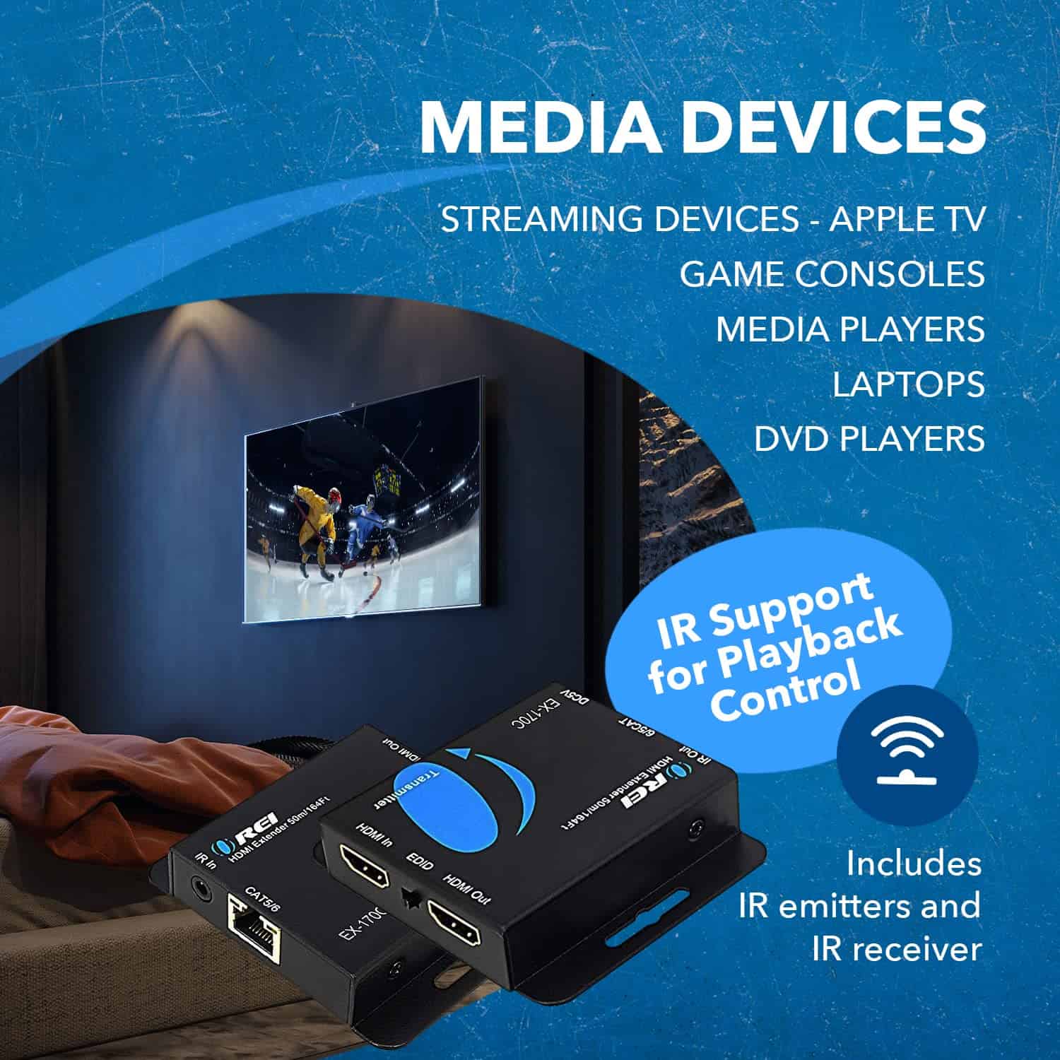 Extensor HDMI 4K sobre Ethernet CAT5/CAT6/CAT7 de OREI, con - Image 8