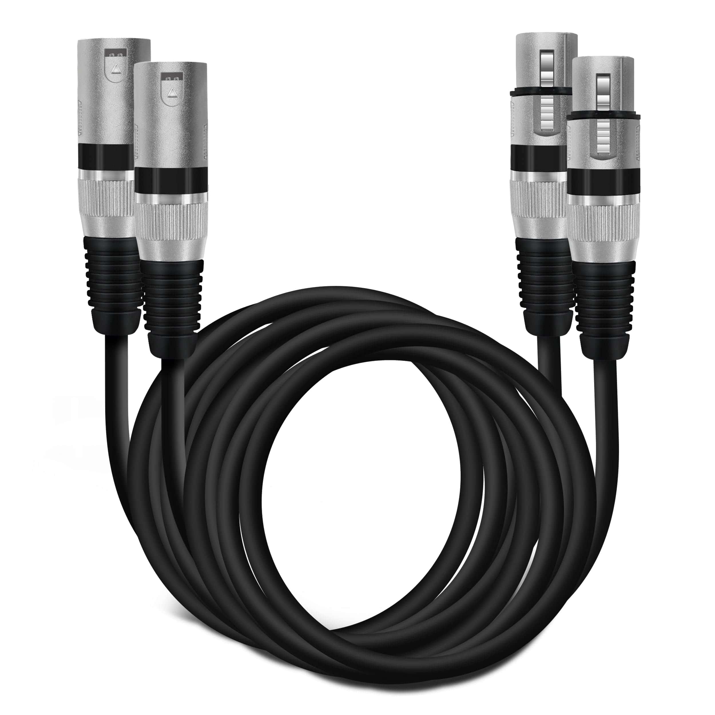 Cable de Micrófono XLR a XLR GearIT (20 pies, paquete de 2)