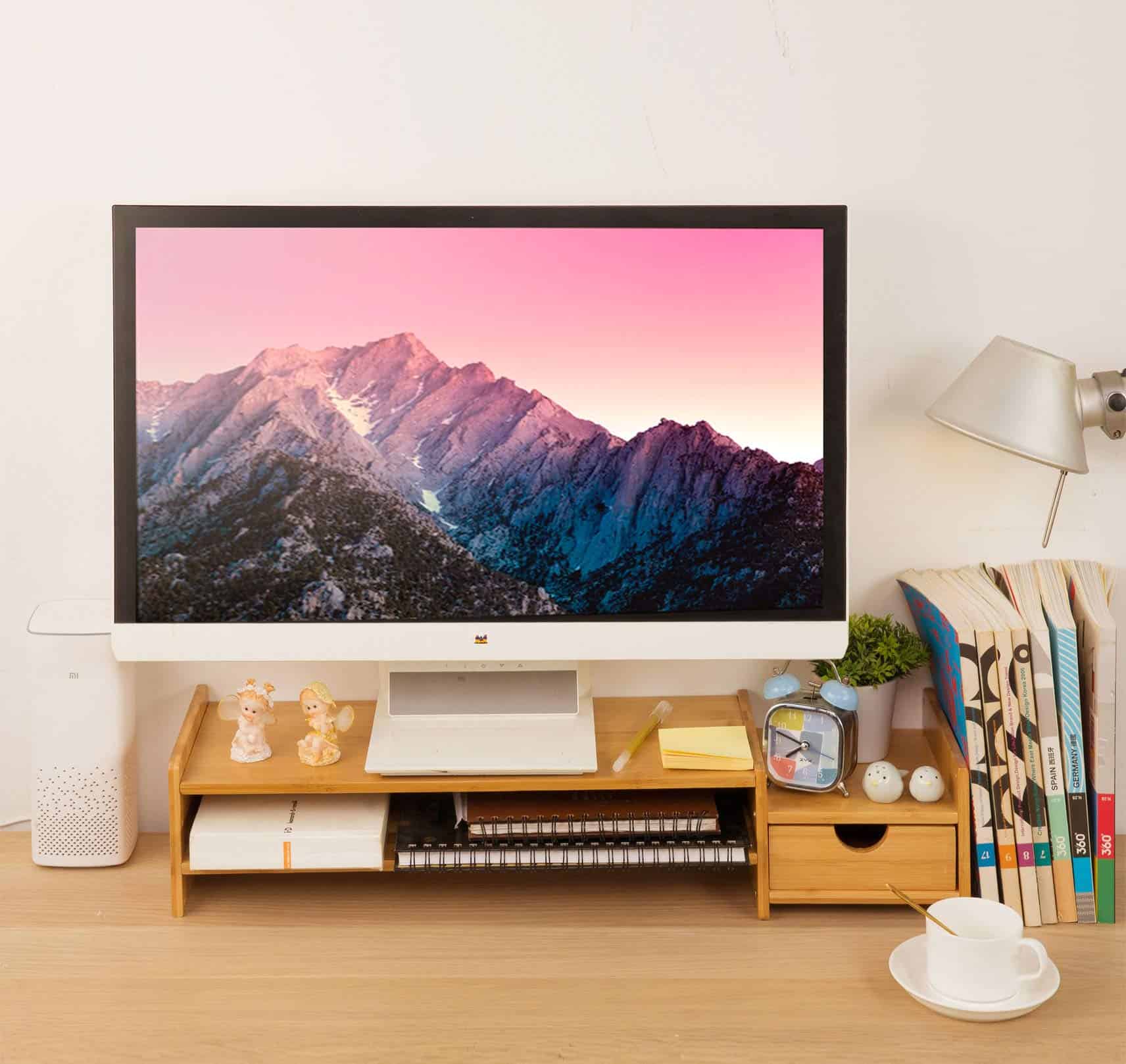 Soporte De Monitor Elevador Organizador De Escritorio De