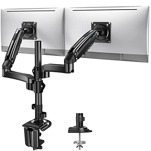 Soporte Monitor Doble HUANUO 3x 32" Brazo Hidraulico de Mesa