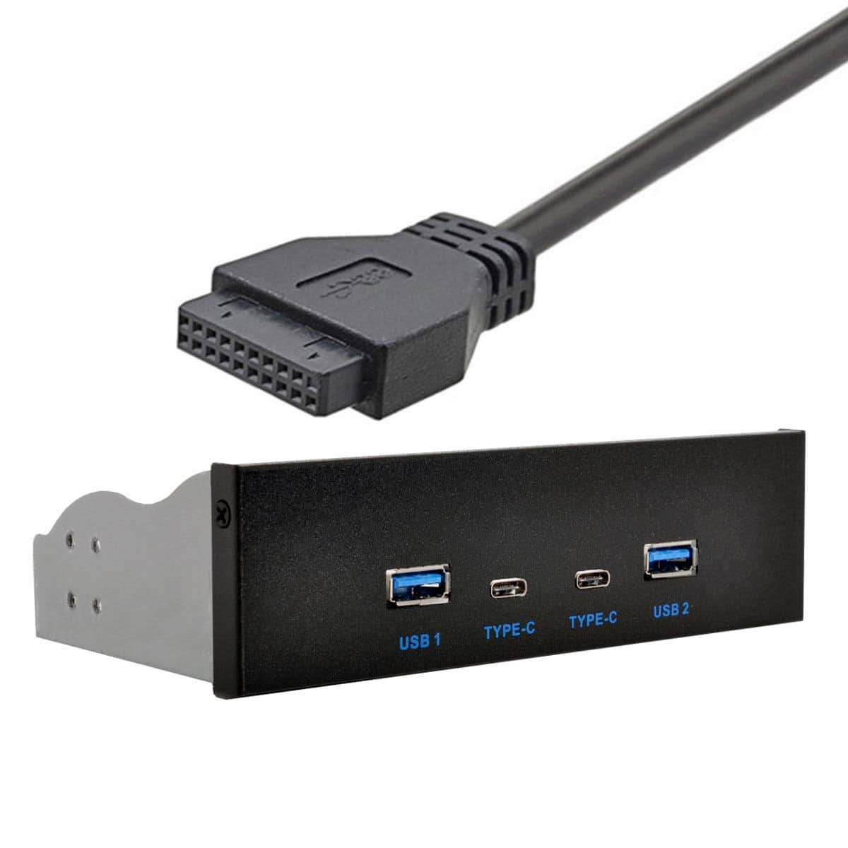 Xiwai Usb-c & Usb 3.0 Hub 4 Puertos Panel Frontal A Placa