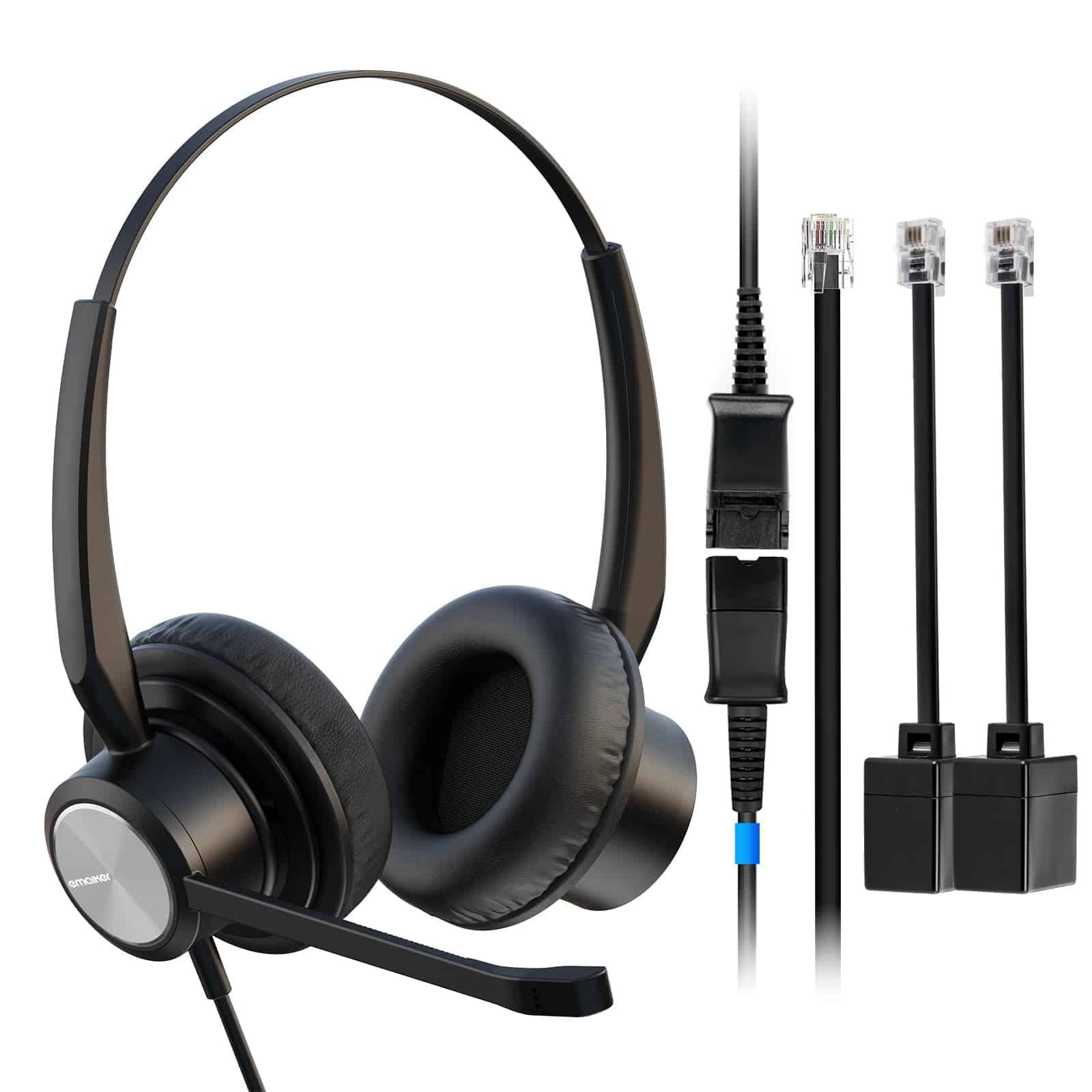 Emaiker Auriculares de Oficina con Micrófono de Cancelación