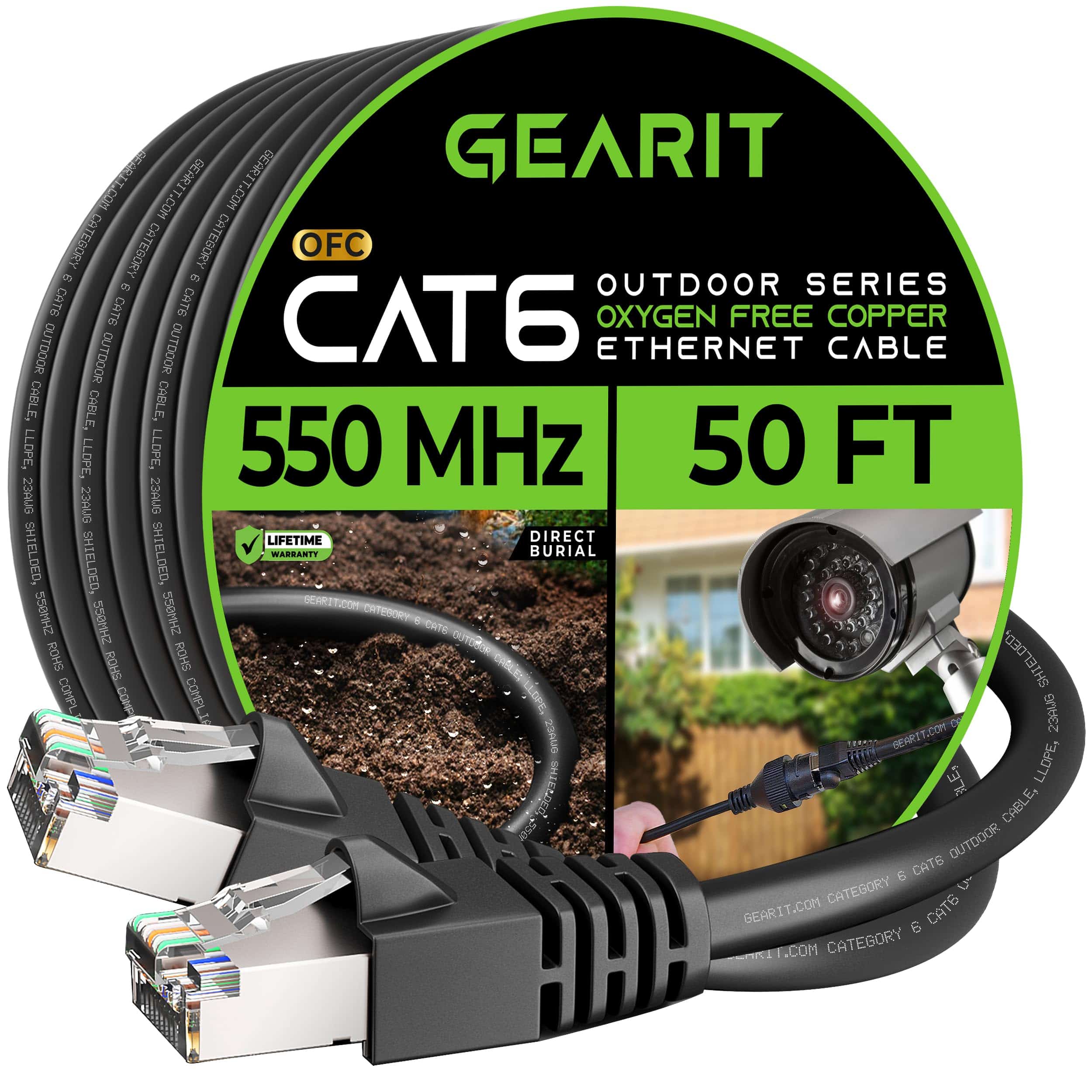 Cable Ethernet Exterior Cat6 Gearit (50 Ft) 23awg Cobre