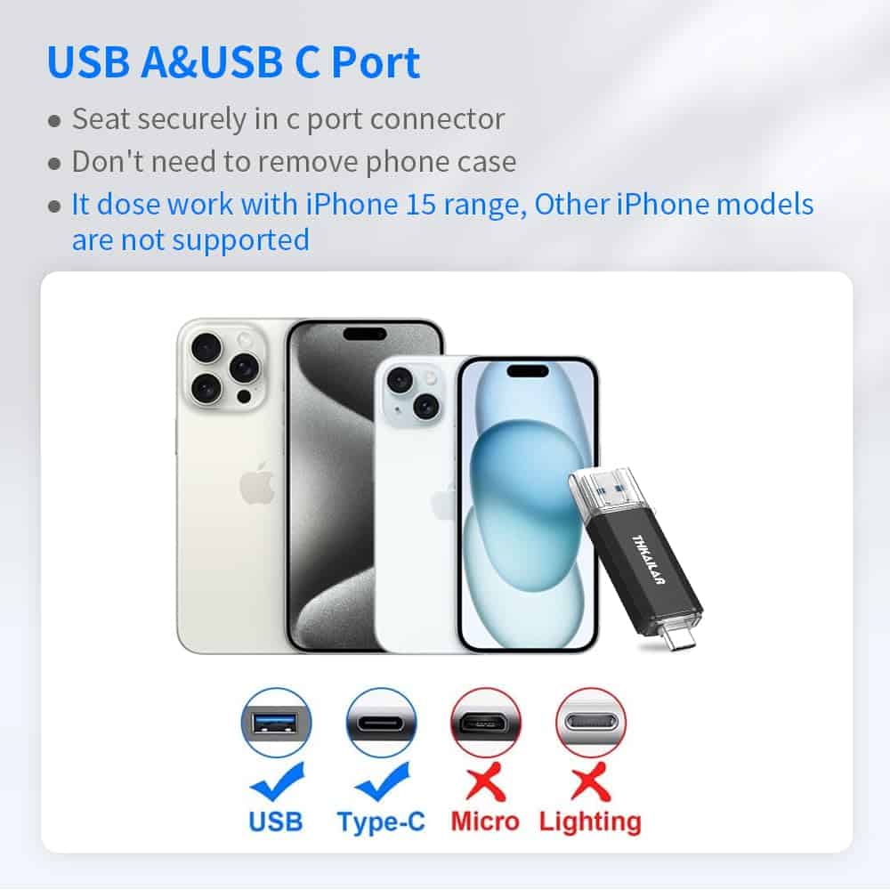 Thkailar Usb C Flash Drive 512gb 2 En 1 Otg Usb 3.1 Memory - Image 7