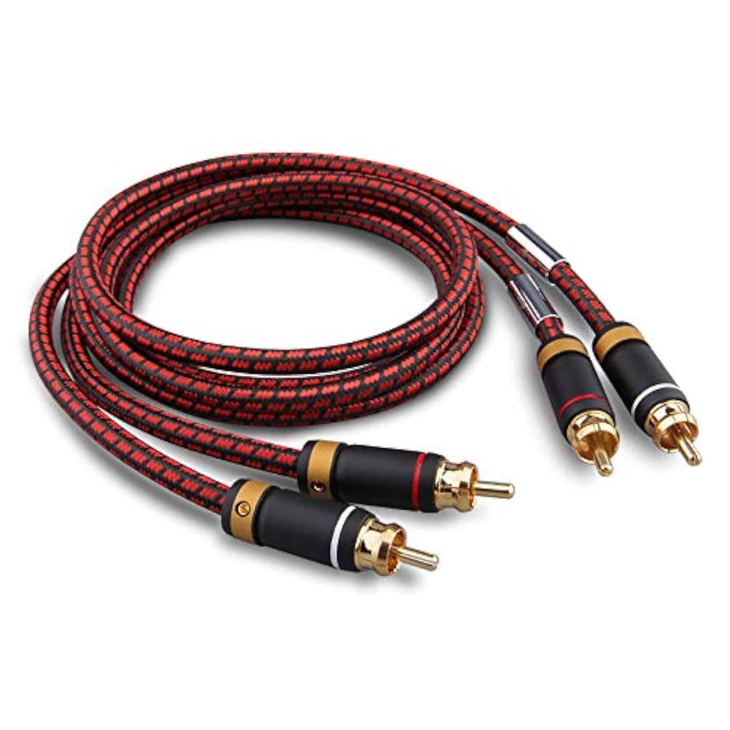 Cable de audio estéreo macho de 2RCA a macho de 2RCA