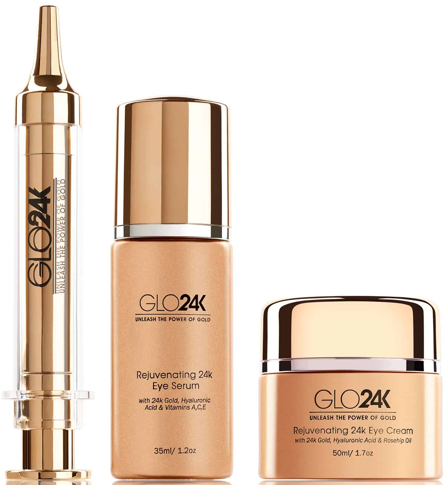 Conjunto Completo de Cuidado de Ojos GLO24K UNLEASH THE