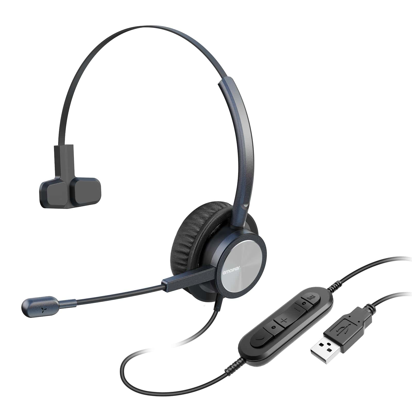 Audífono USB-A de Una Oreja con Micrófono para PC, Audífono