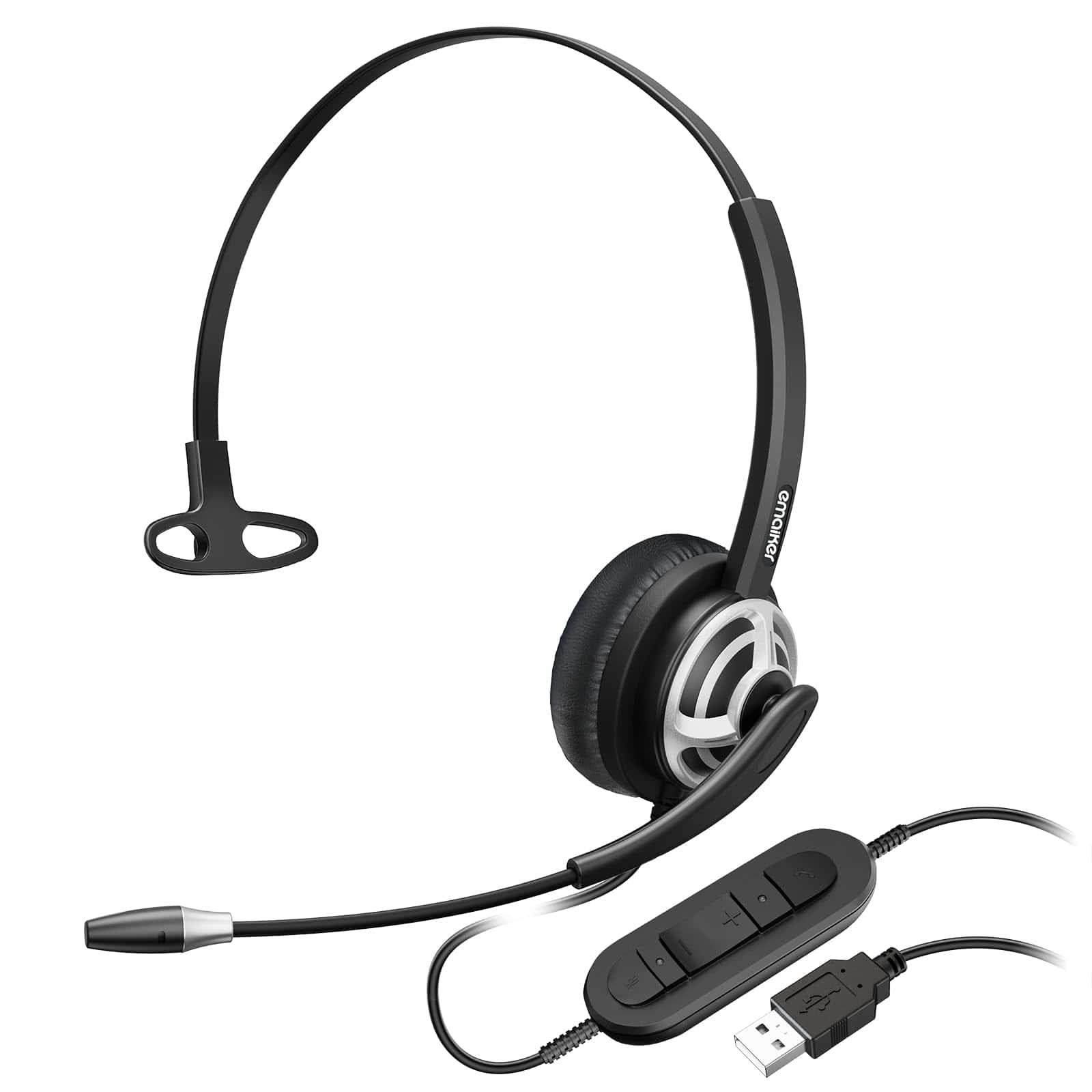 Auriculares para Computadora de un Solo Lado con Micrófono