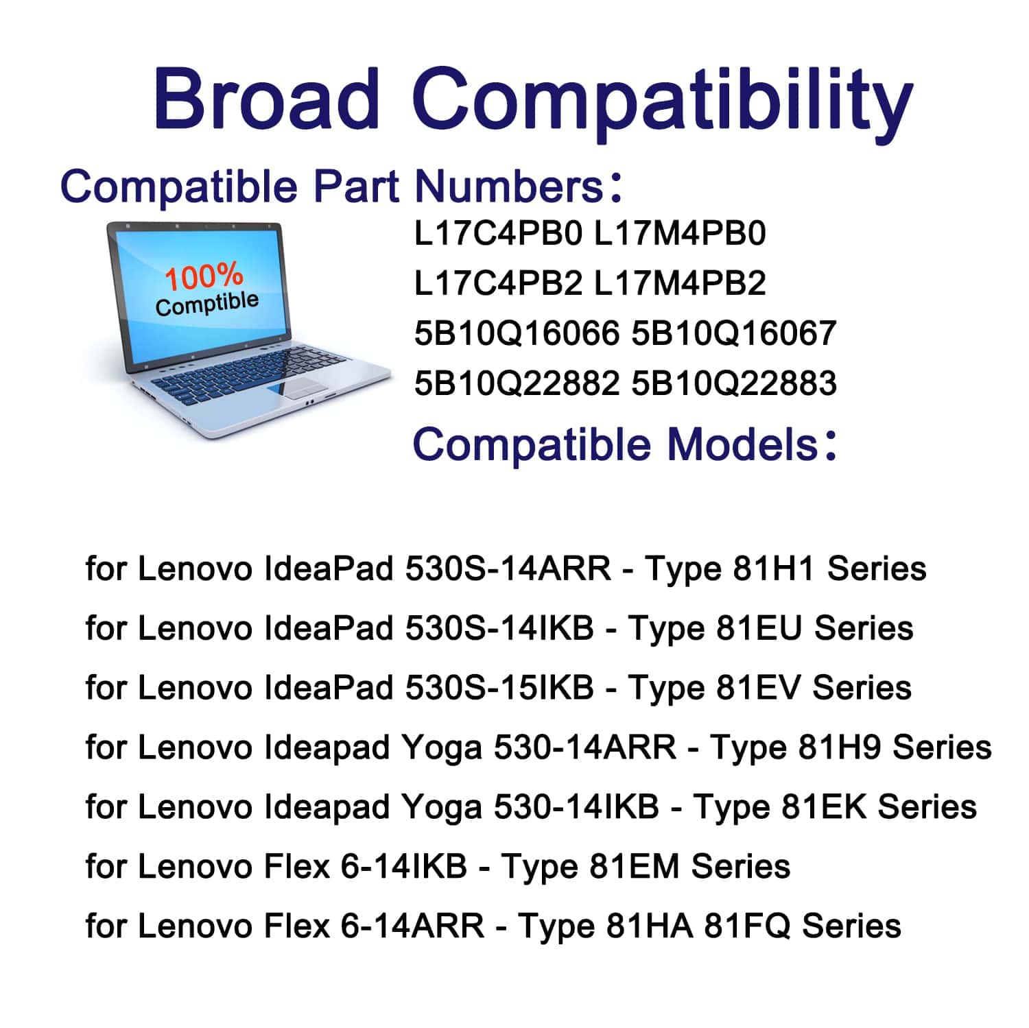 Batería SUNNEAR L17C4PB0 para Lenovo Flex 6-14IKB 6-14ARR - Image 5