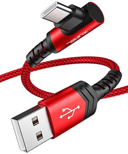Cable USB C JSAUX de carga rápida paquete de 2 6.6ft -Rojo