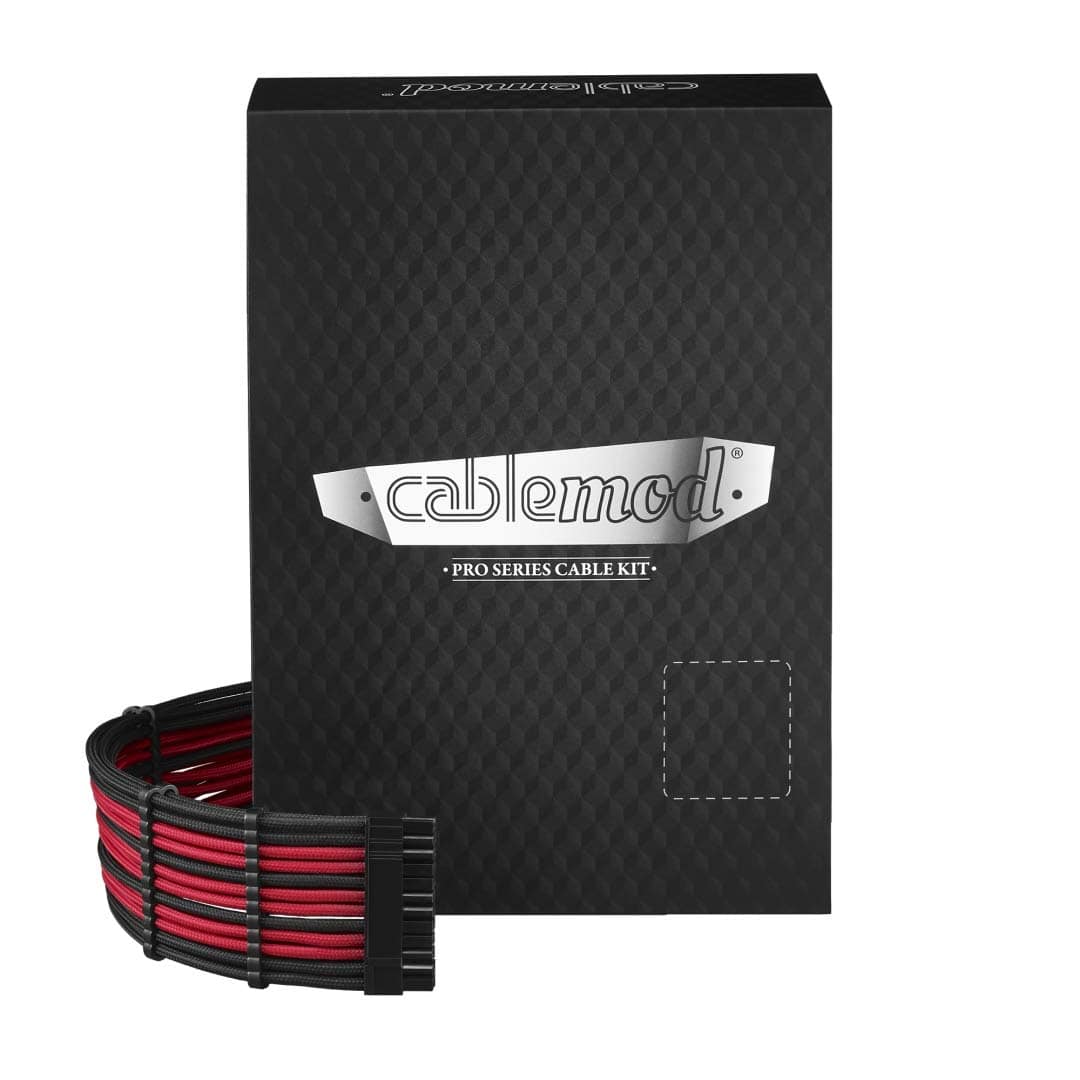 Kit de cables trenzados CableMod E-Series Pro -Negro + Rojo