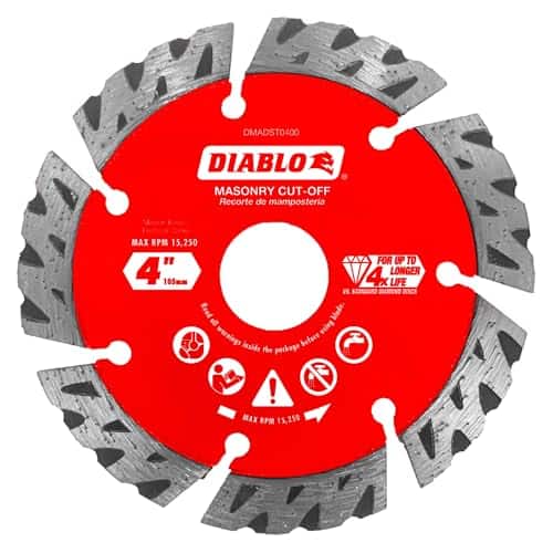 Diablo by Freud DMADST0400 4 pulgadas Discos de Corte Turbo