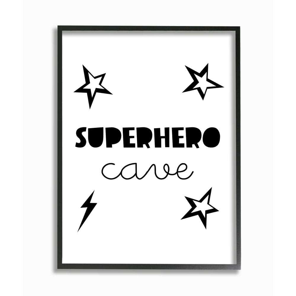 Señal de cueva de superhéroes para habitación de niños