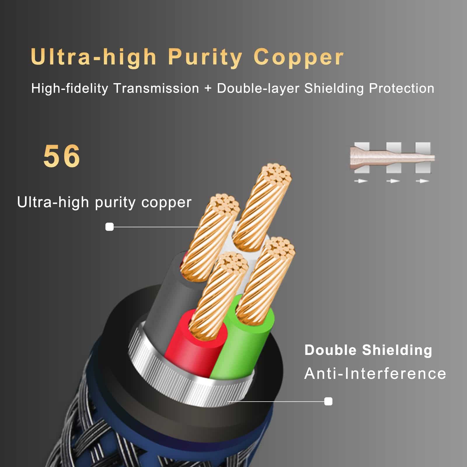 Alternative view of Cable De Impresora Usb Skw Audiophiles Usb A A Usb B Cable