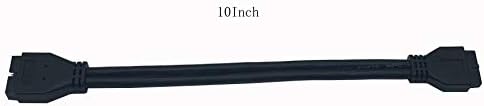 Cable GINTOOYUN 10'' USB 3.0 20 Pines Macho A Hembra -Negro - Image 3
