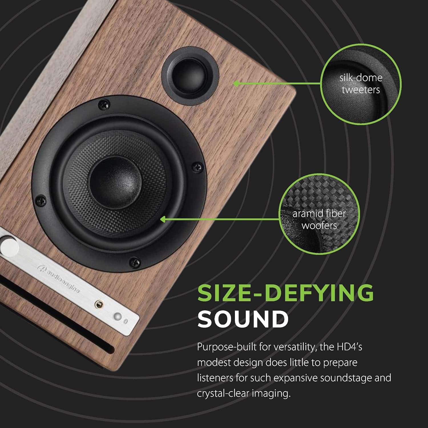 Altavoces de estantería Audioengine HD4 inalámbricos con - Image 8