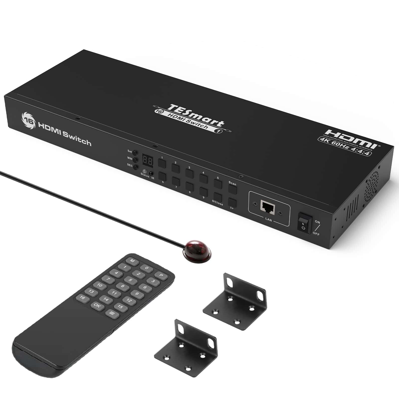 Switch HDMI TESmart de 16 Puertos 4K@60hz con Control