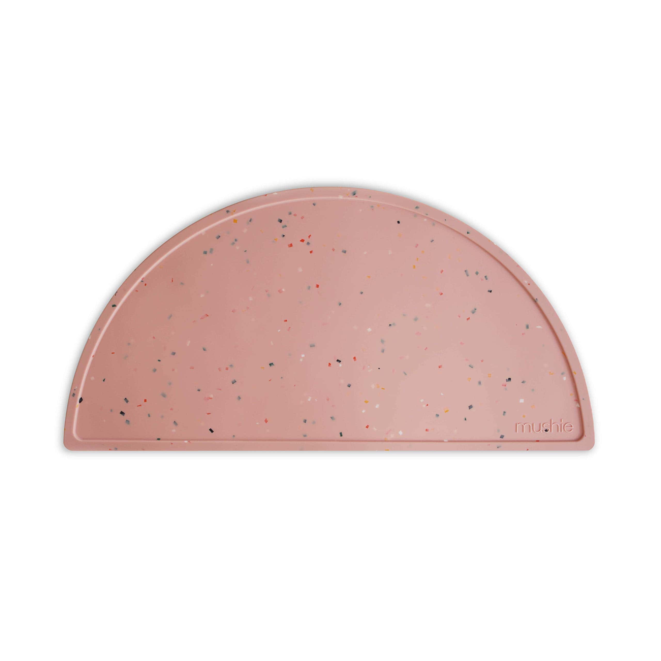 Mushie Mantel de Silicona para Niños | Diseño -Confeti Rosa