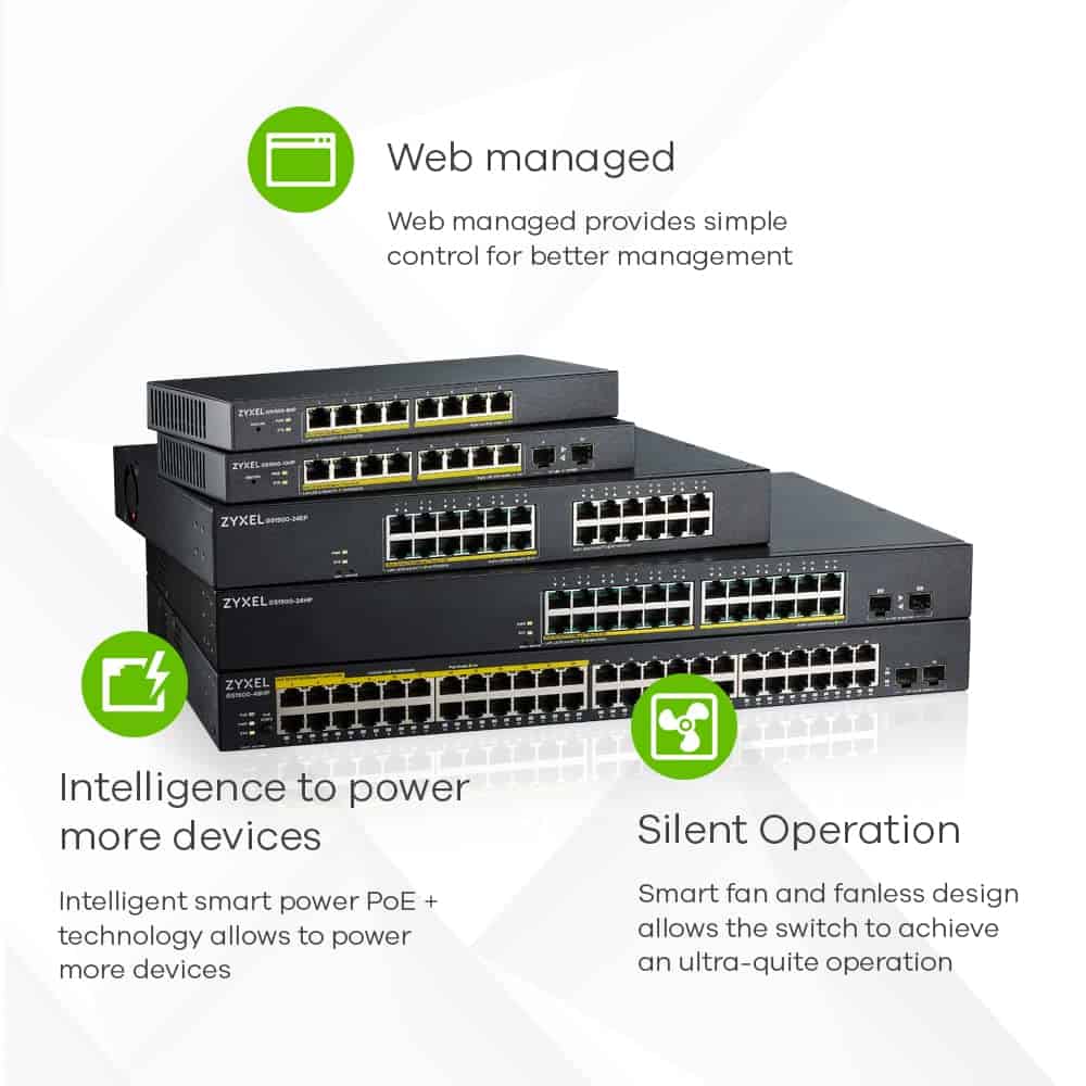 Switch Ethernet Zyxel GS1900-24EP 24 Puertos Gestionado - Image 4