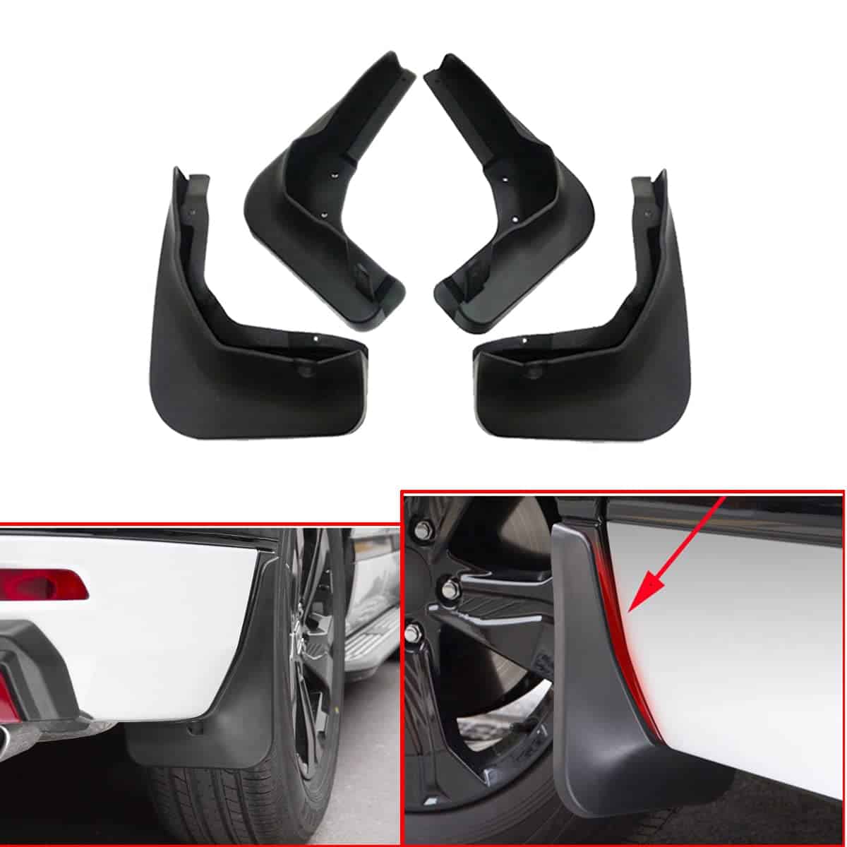 4pcs Defensas de Barro para Coche Protectores contra