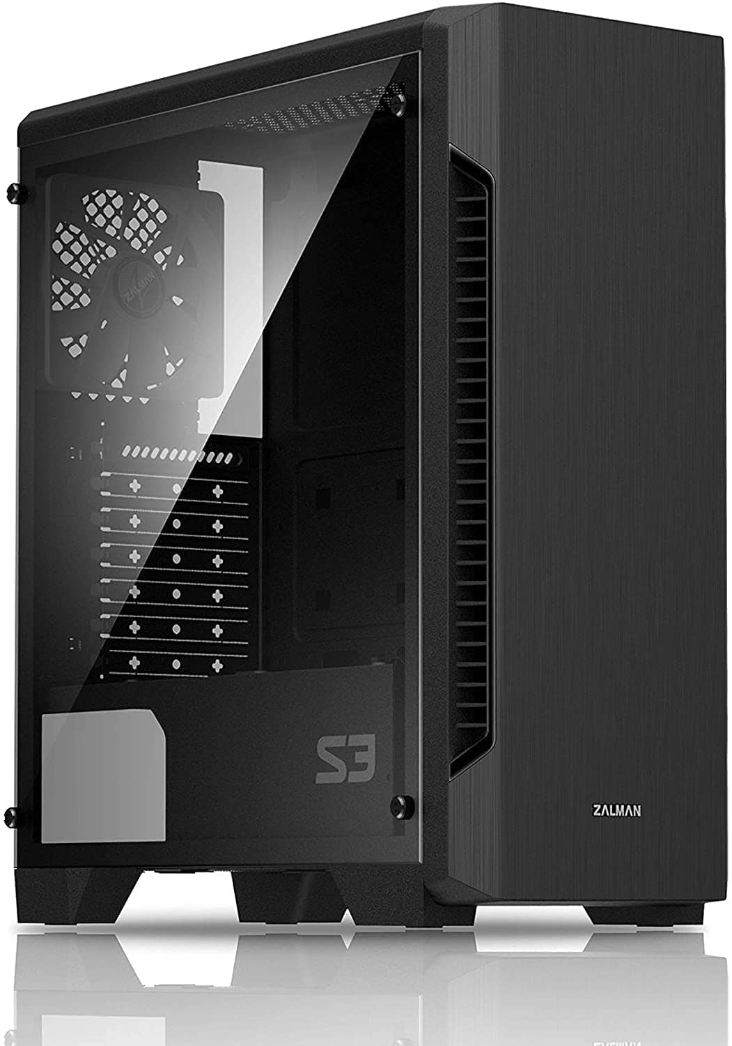 Carcasa PC Gaming Zalman S3 ATX Mediano Negro Panel Vidrio