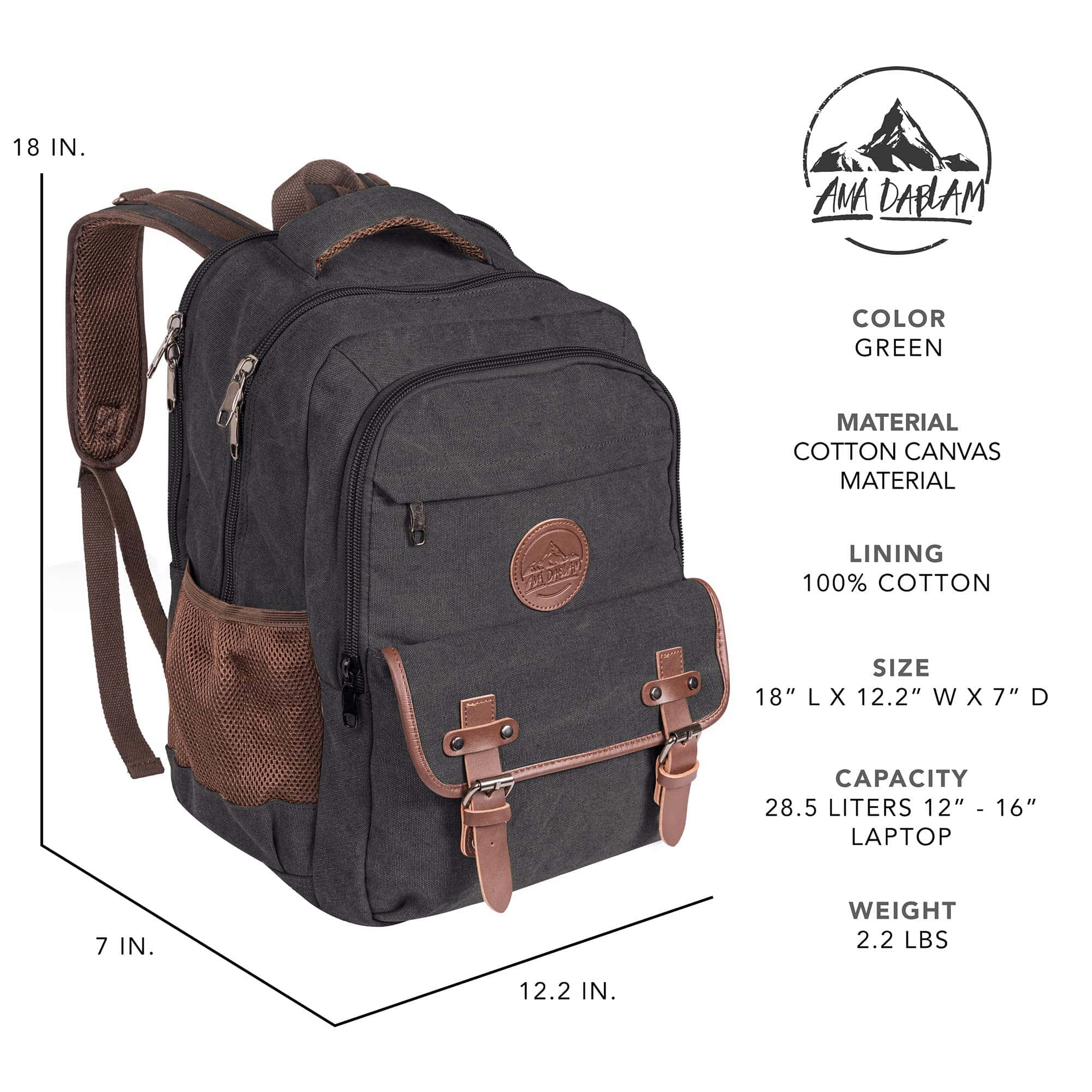 Mochila de Lona Premium Ama Dablam Original/ - Image 7