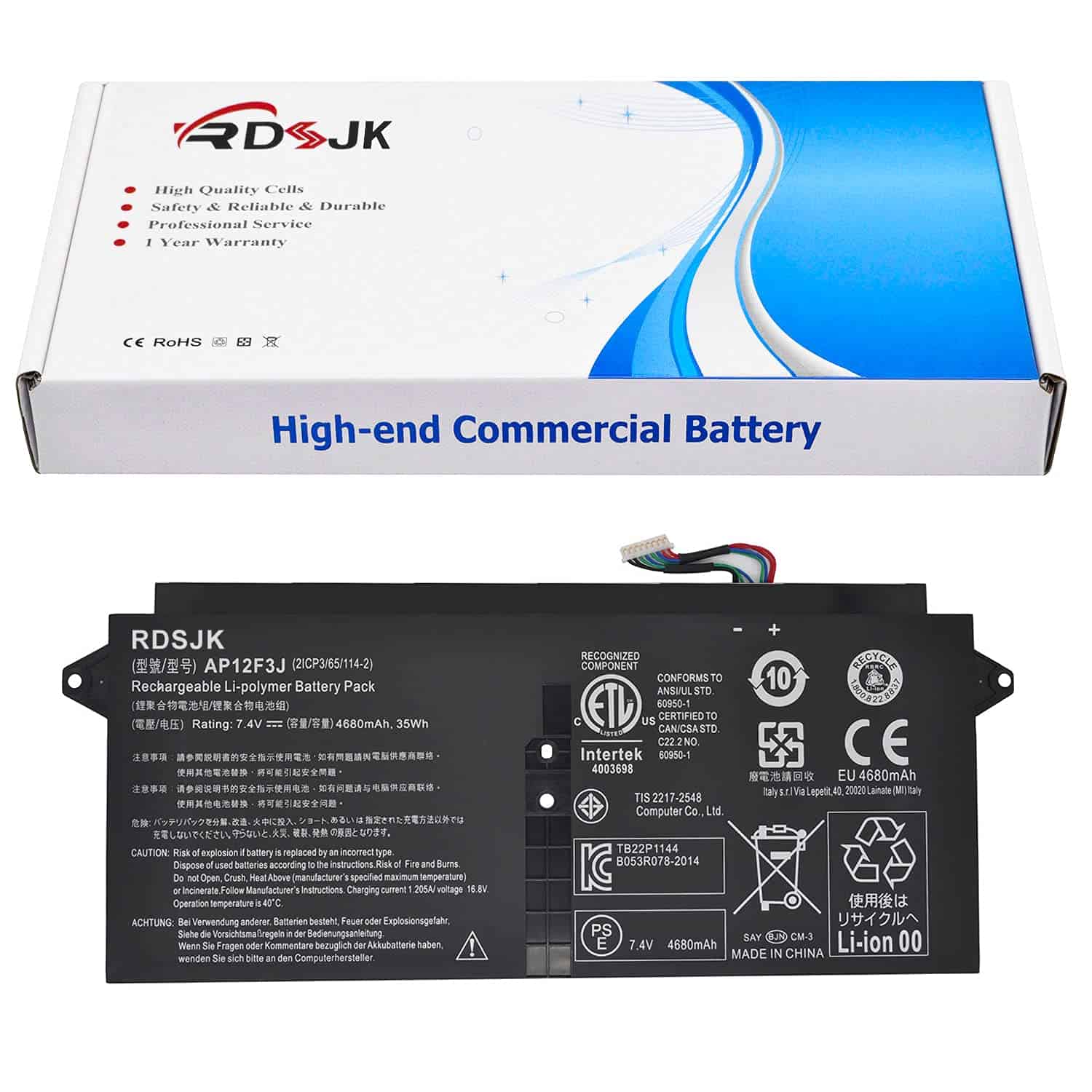 Batería para laptop AP12F3J para Acer Aspire S7 S7-391
