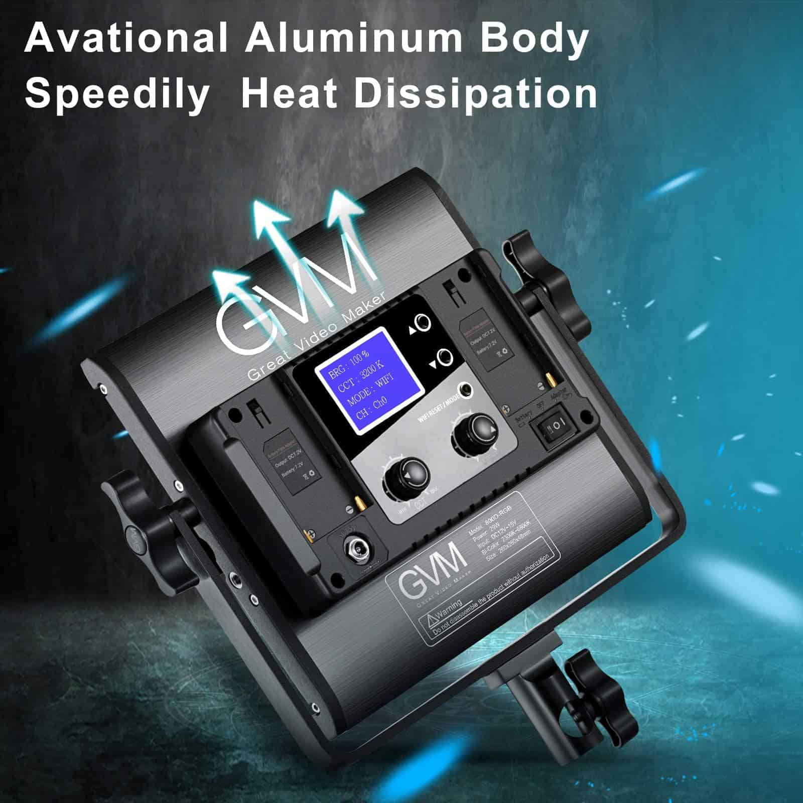 GVM RGB LED Video Light, 800D Studio Light with APP Control - Image 3