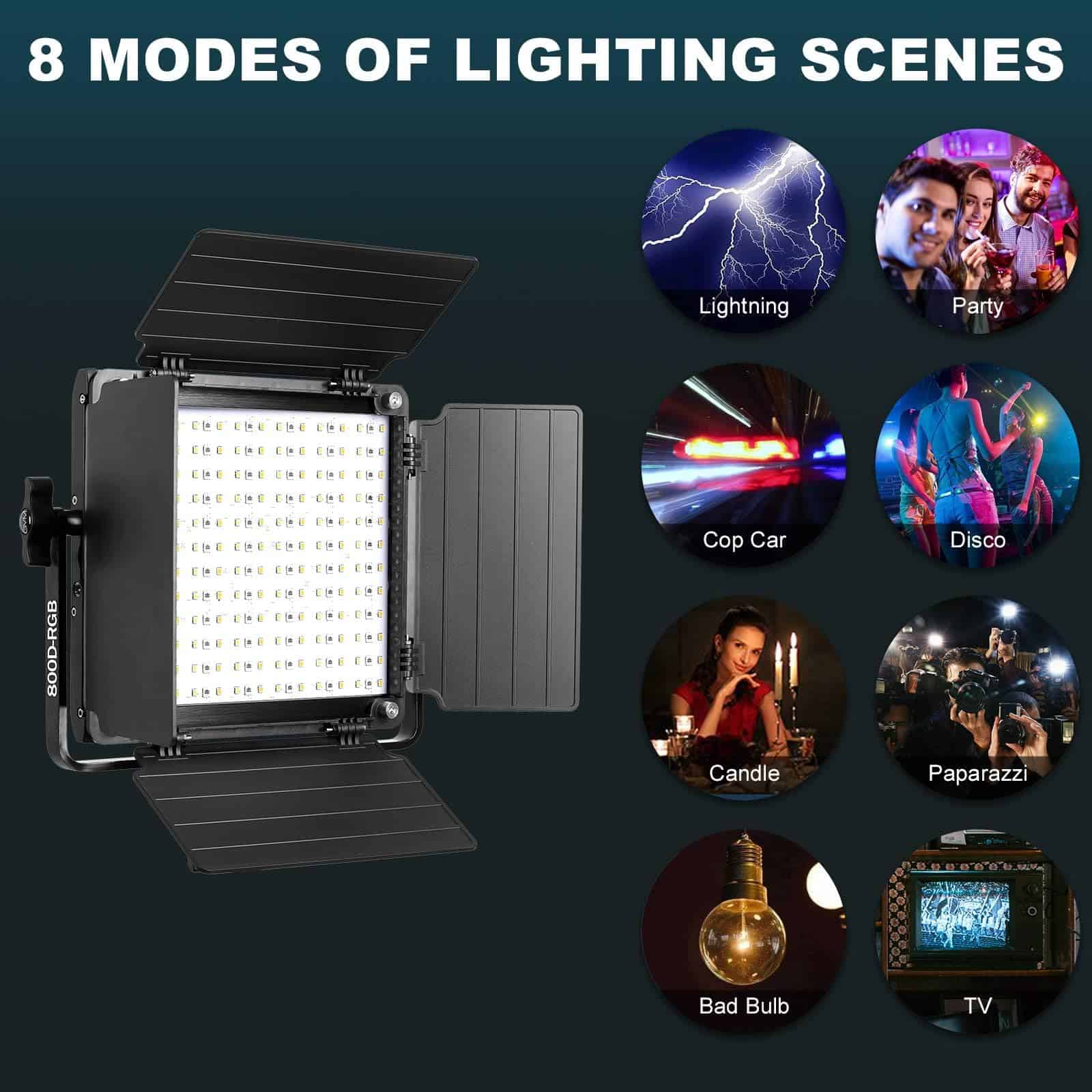 GVM RGB LED Video Light, 800D Studio Light with APP Control - Image 8