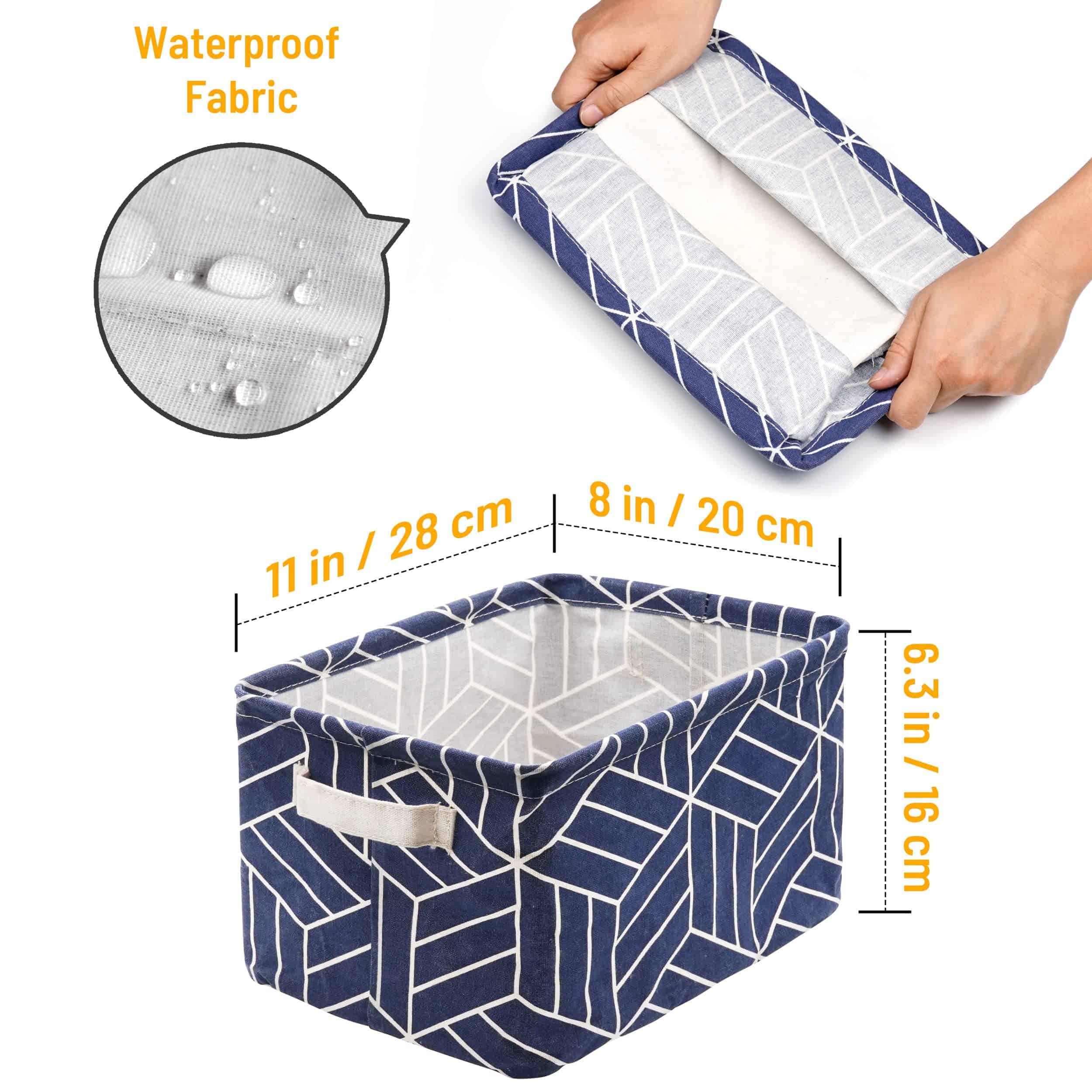 Crowned 6 Pcs Cesta de Almacenamiento Plegable Cubo de Tela - Image 3