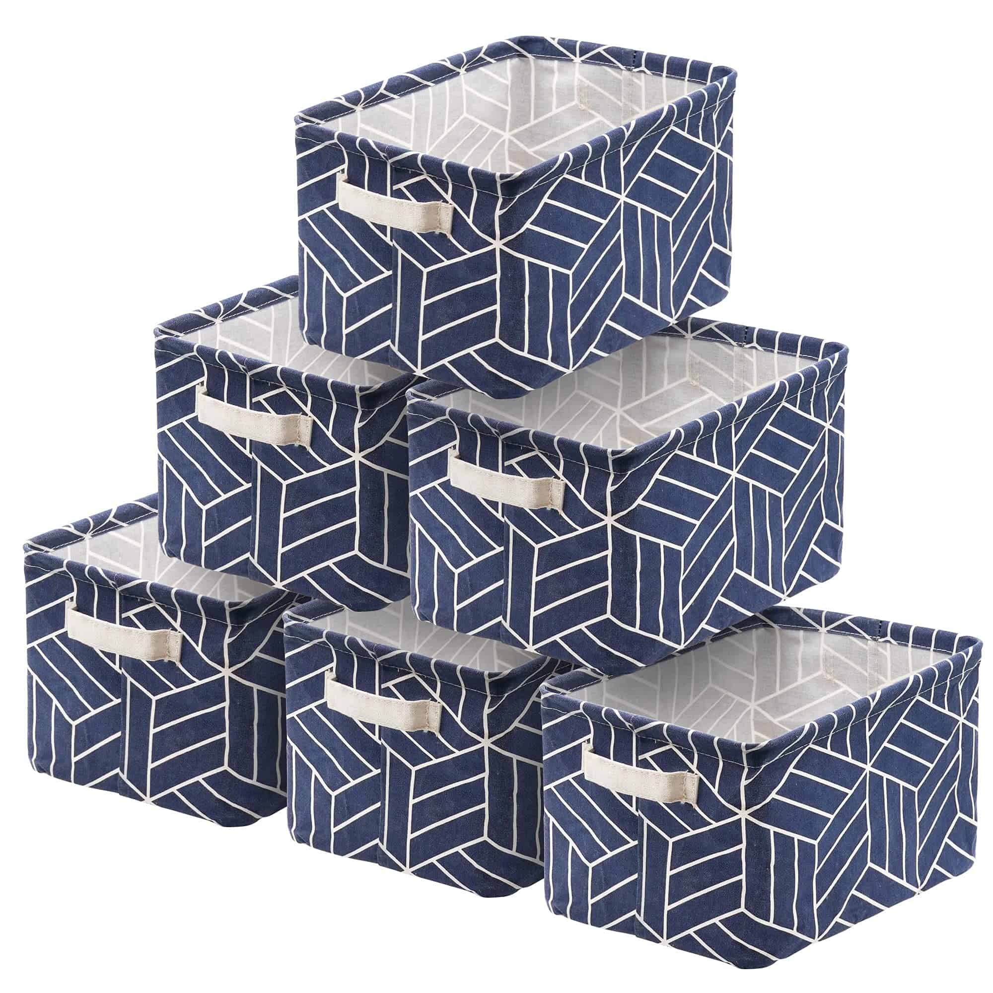 Crowned 6 Pcs Cesta de Almacenamiento Plegable Cubo de Tela