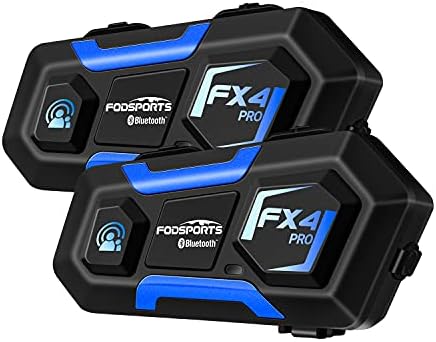 Intercom para Motocicleta FODSPORTS FX4 Pro Bluetooth -Negro