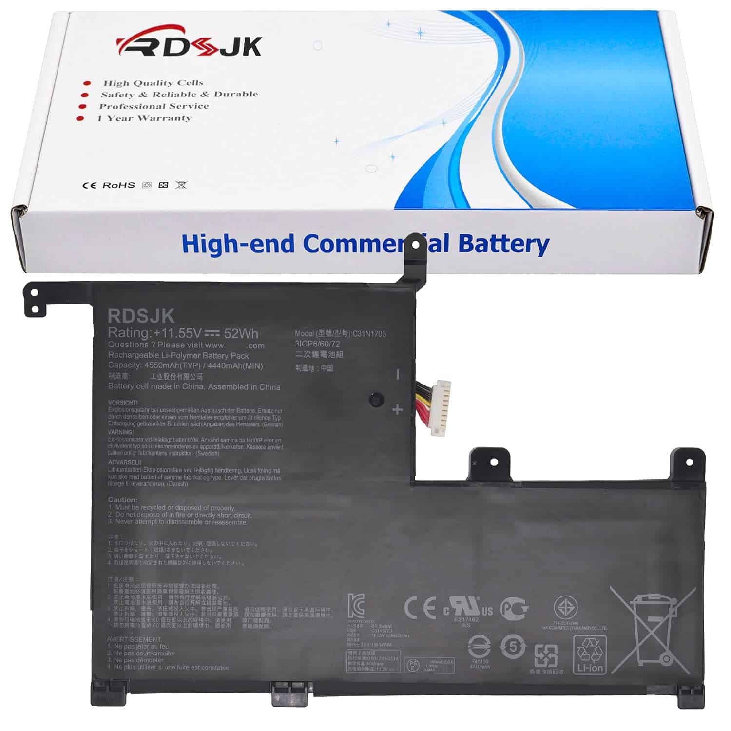 Batería de Portátil C31N1703 para Asus Zenbook Flip UX561