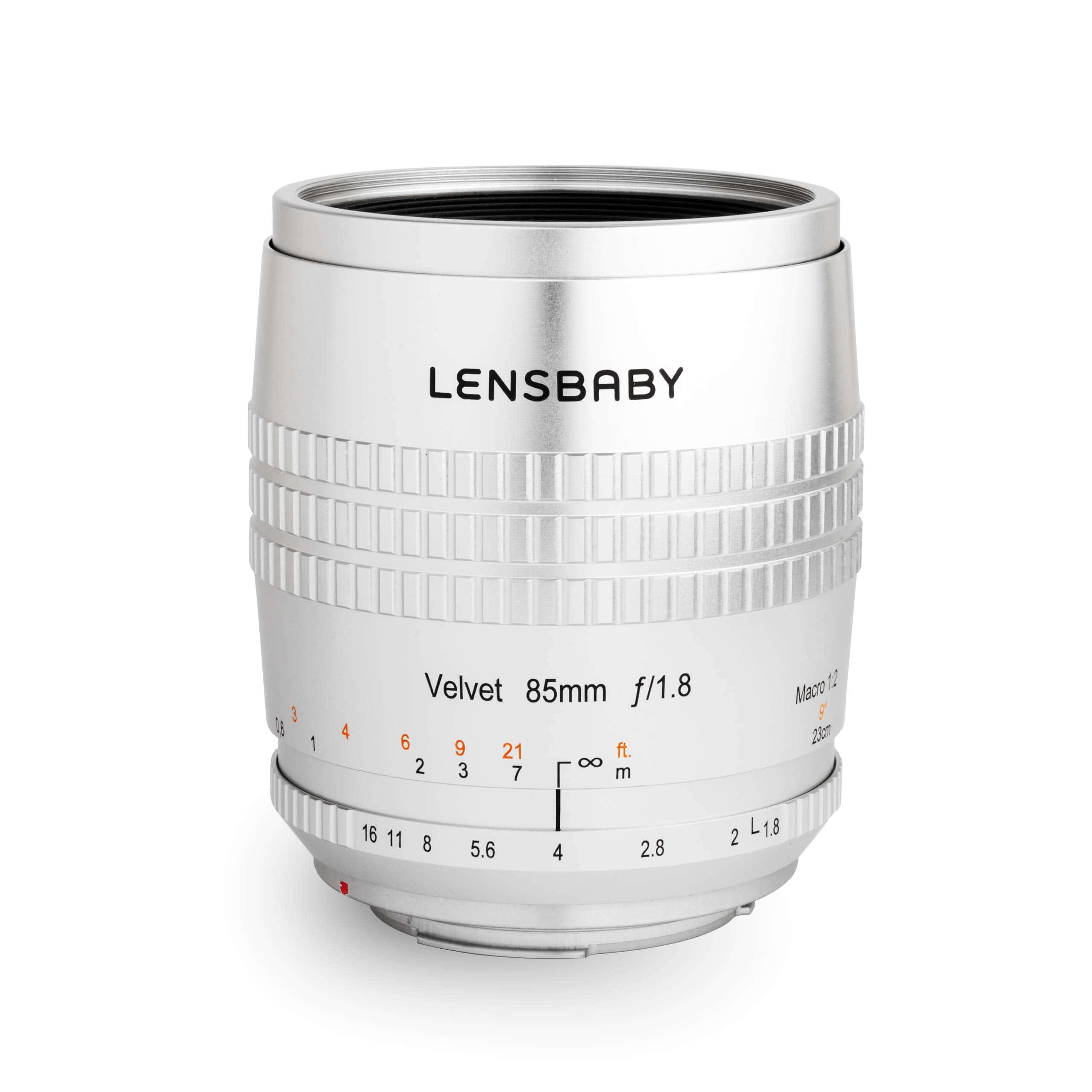 Lensbaby Velvet 85 para Nikon F (Plata)