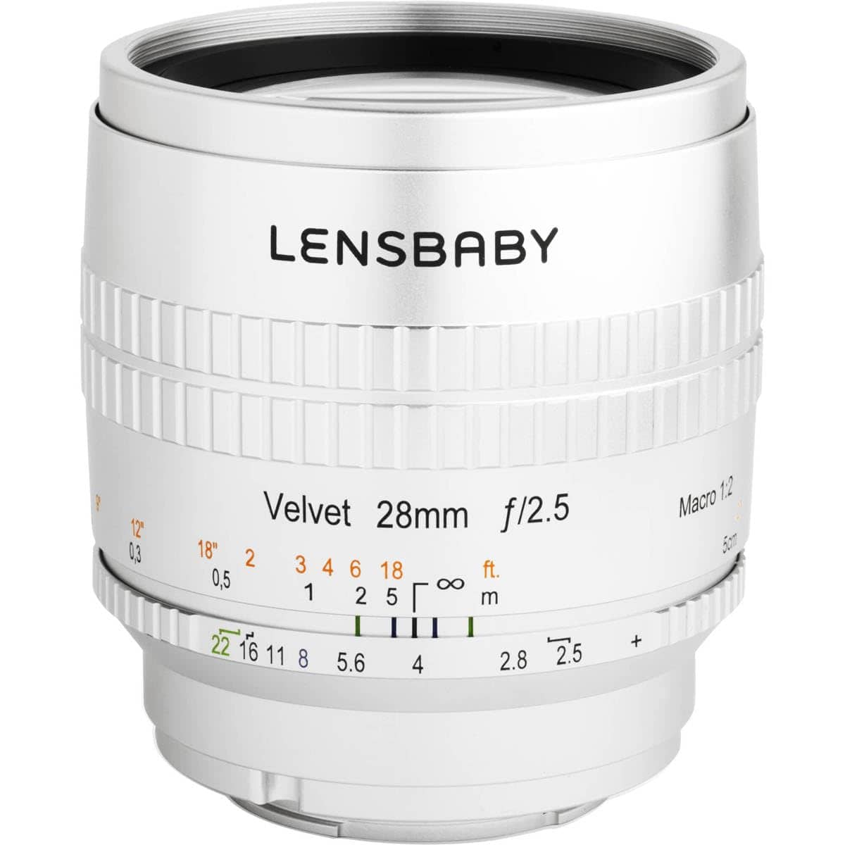 Lensbaby Velvet 28 para Canon RF (Plata)